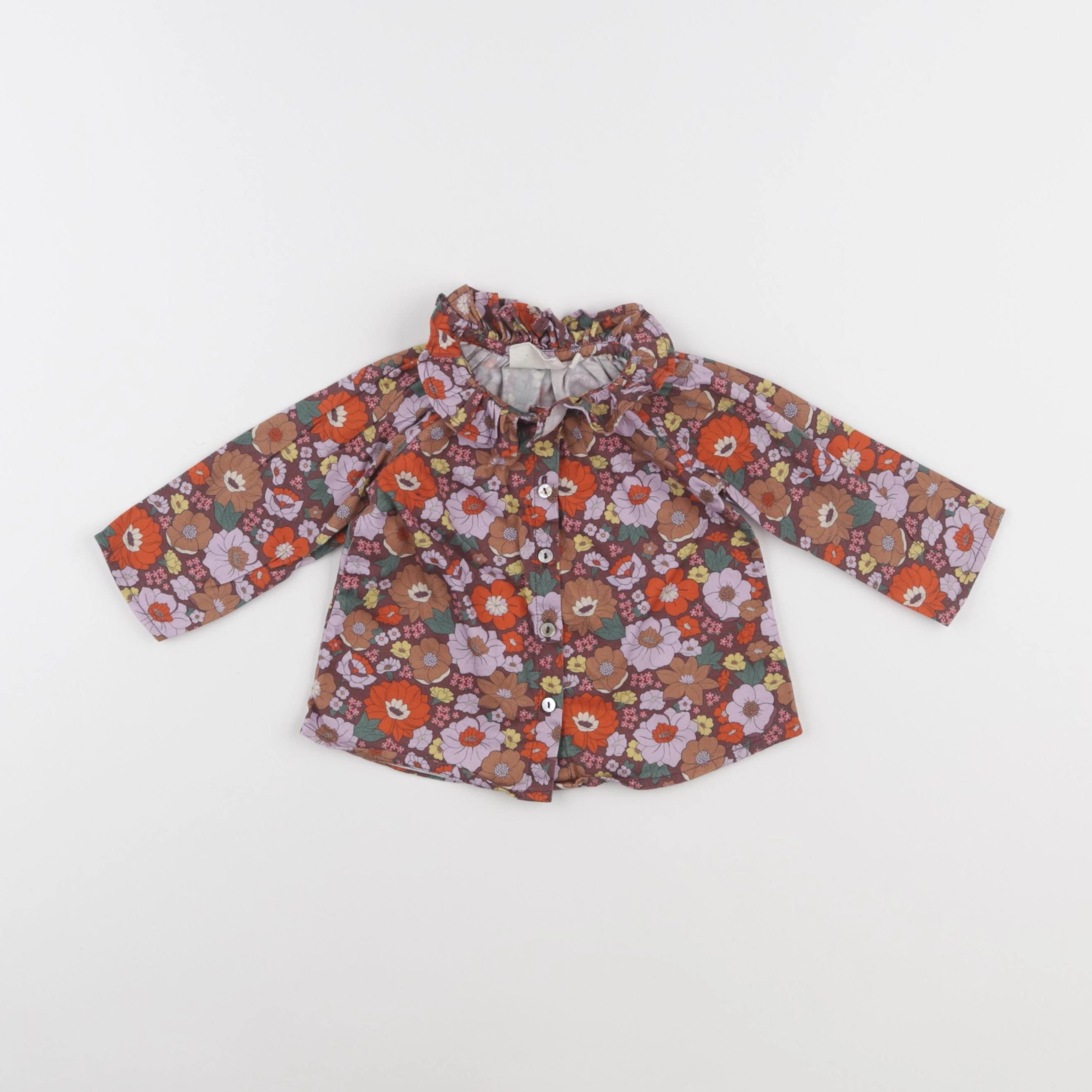 Arsène et les pipelettes - blouse multicolore - 6 mois