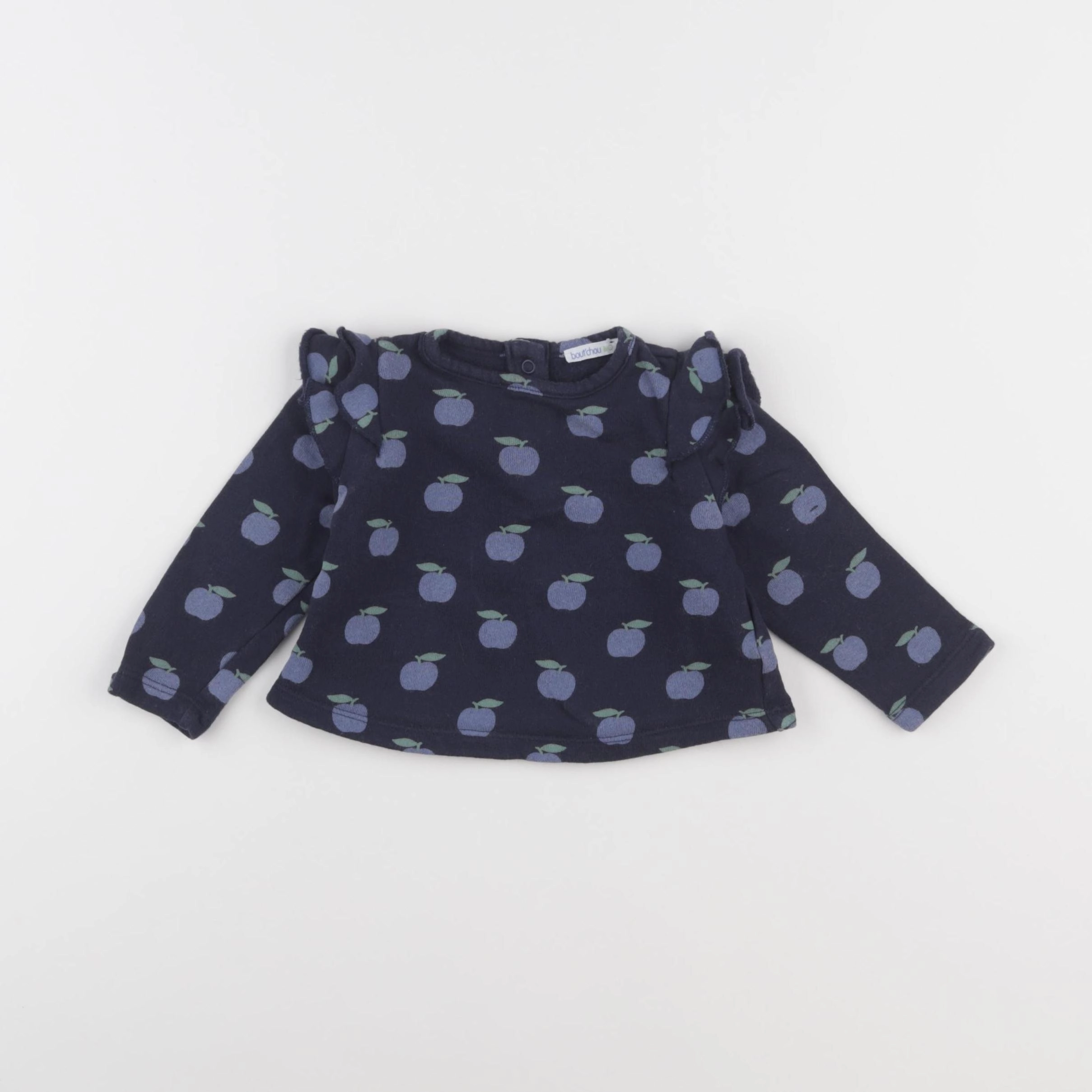 Boutchou - sweat bleu - 6 mois