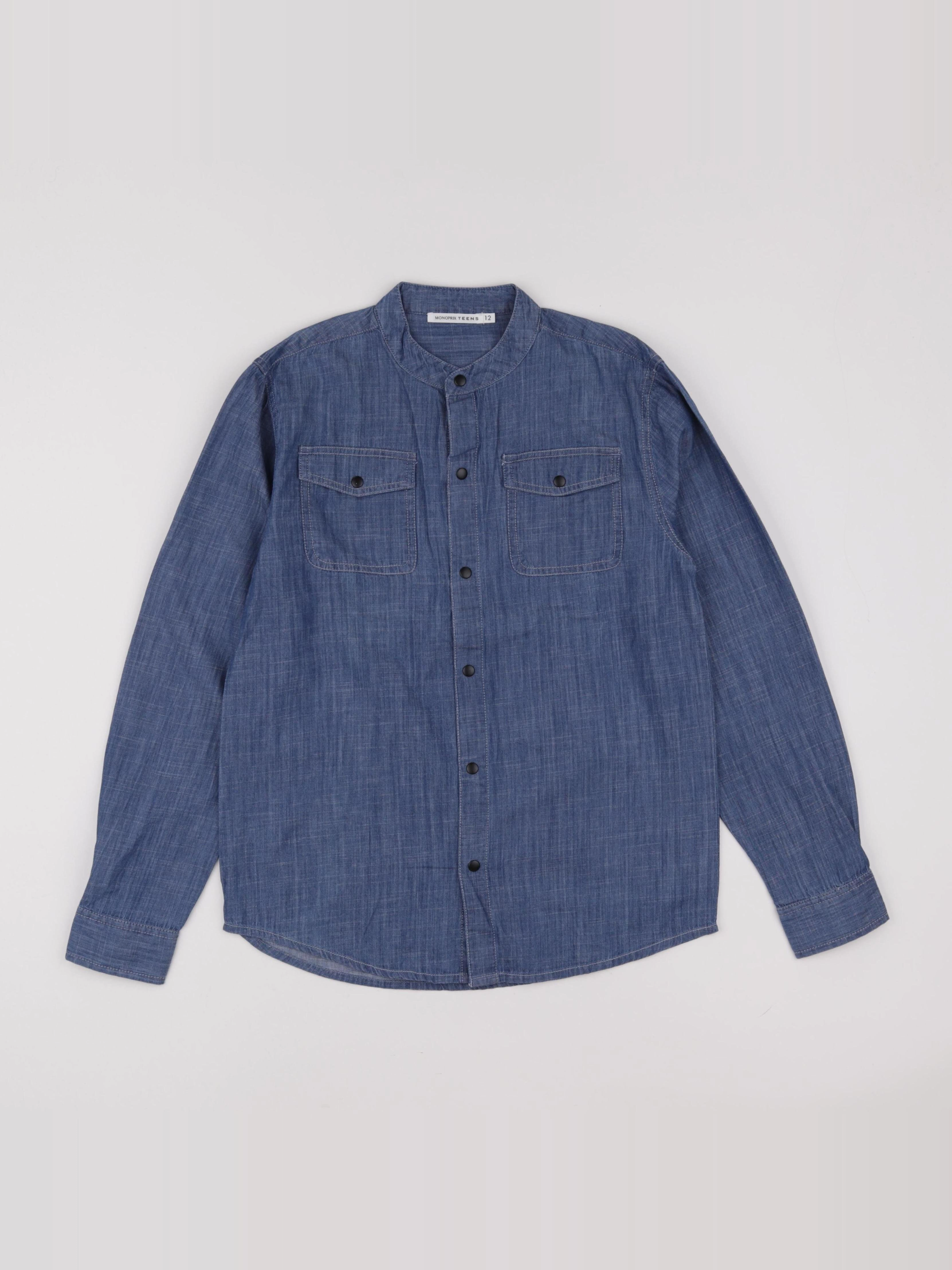Monoprix - chemise bleu - 12 ans