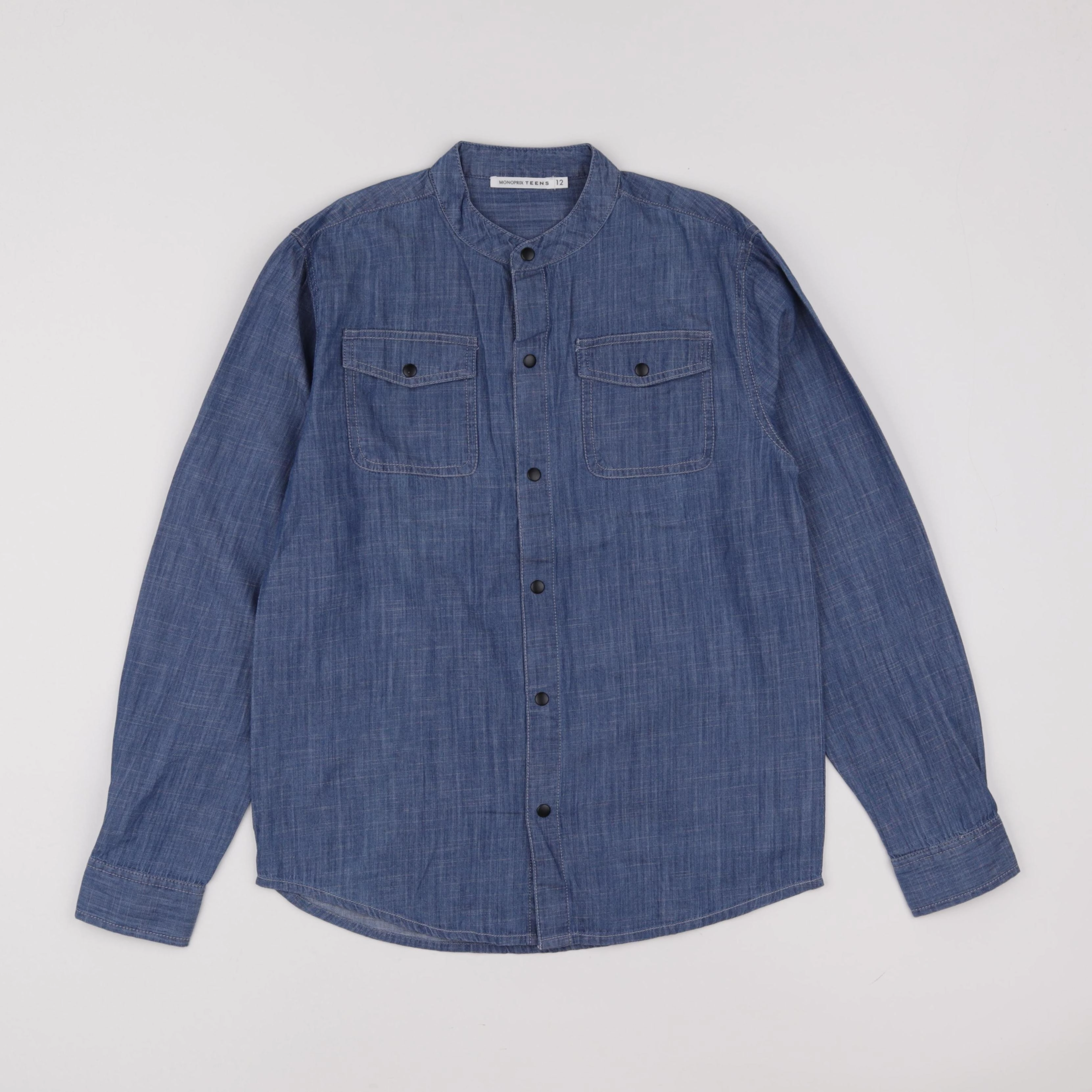Monoprix - chemise bleu - 12 ans