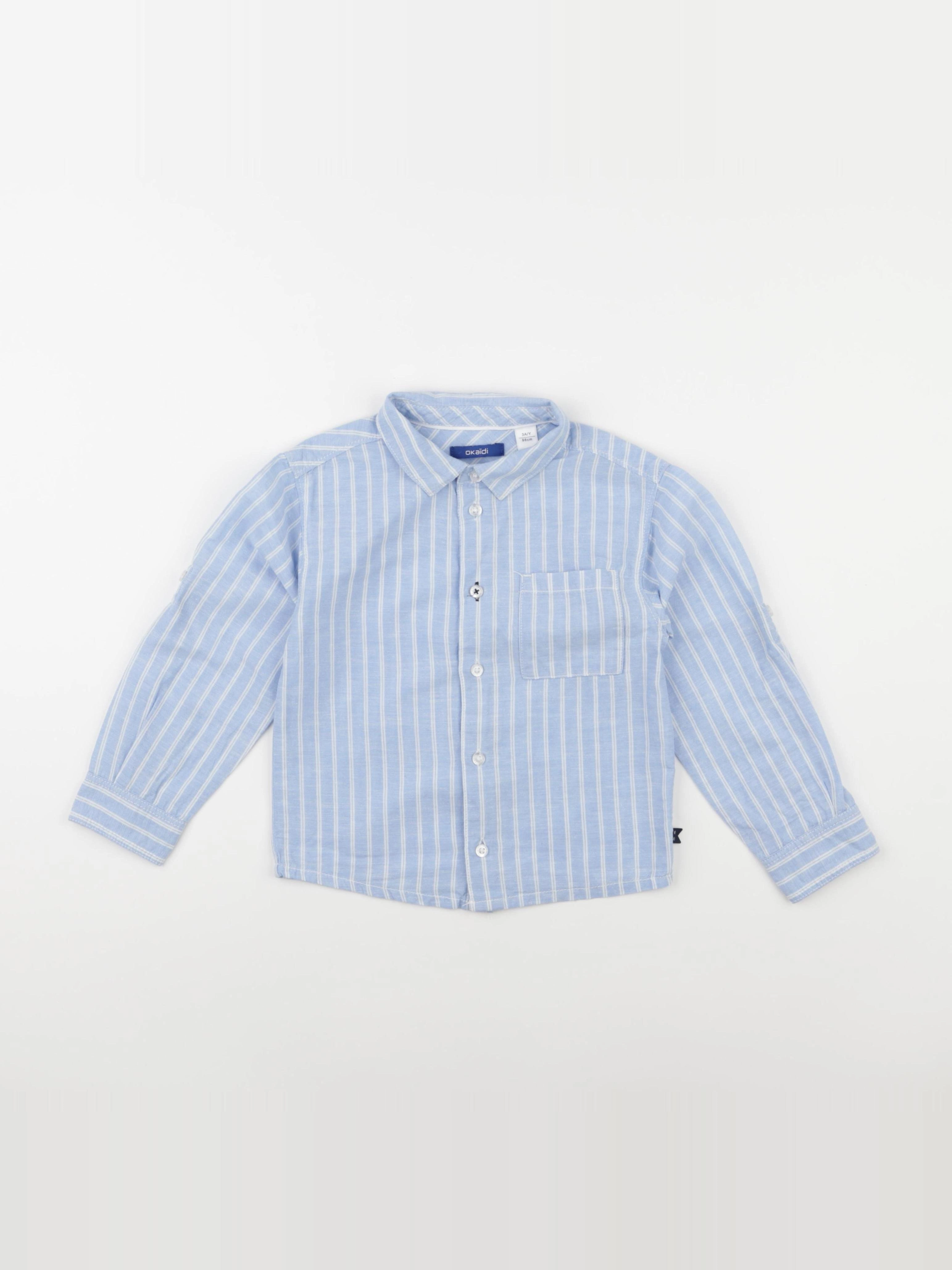 Okaidi - chemise bleu - 3 ans