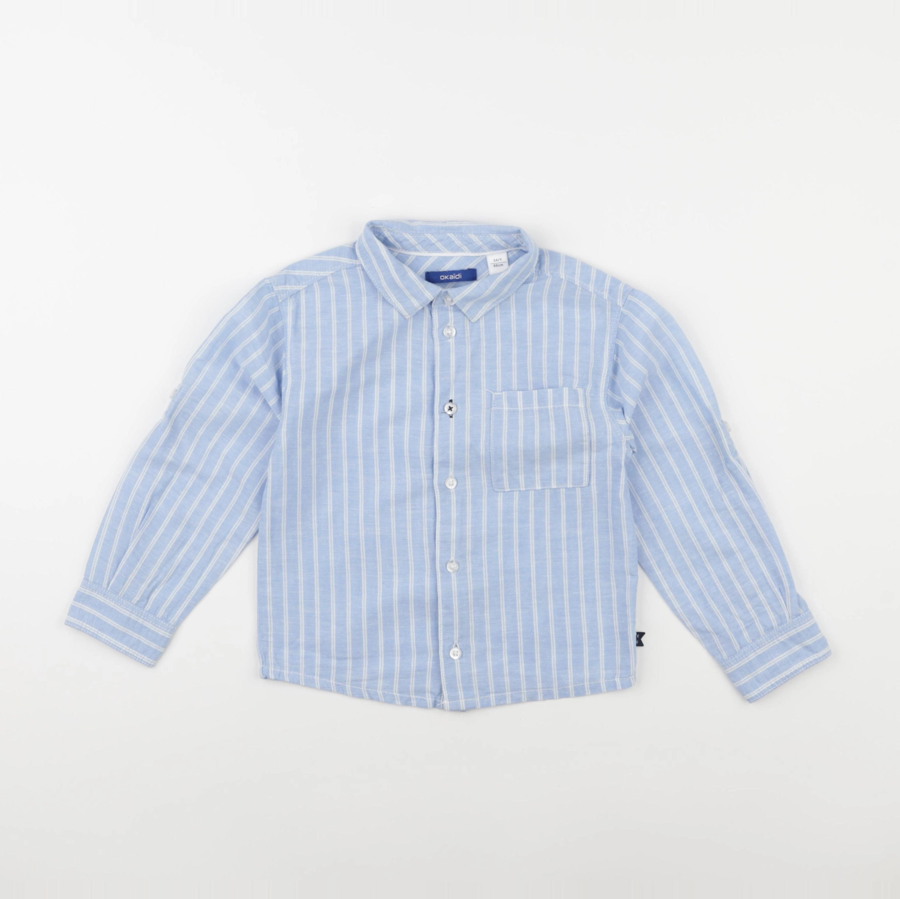 Okaidi - chemise bleu - 3 ans