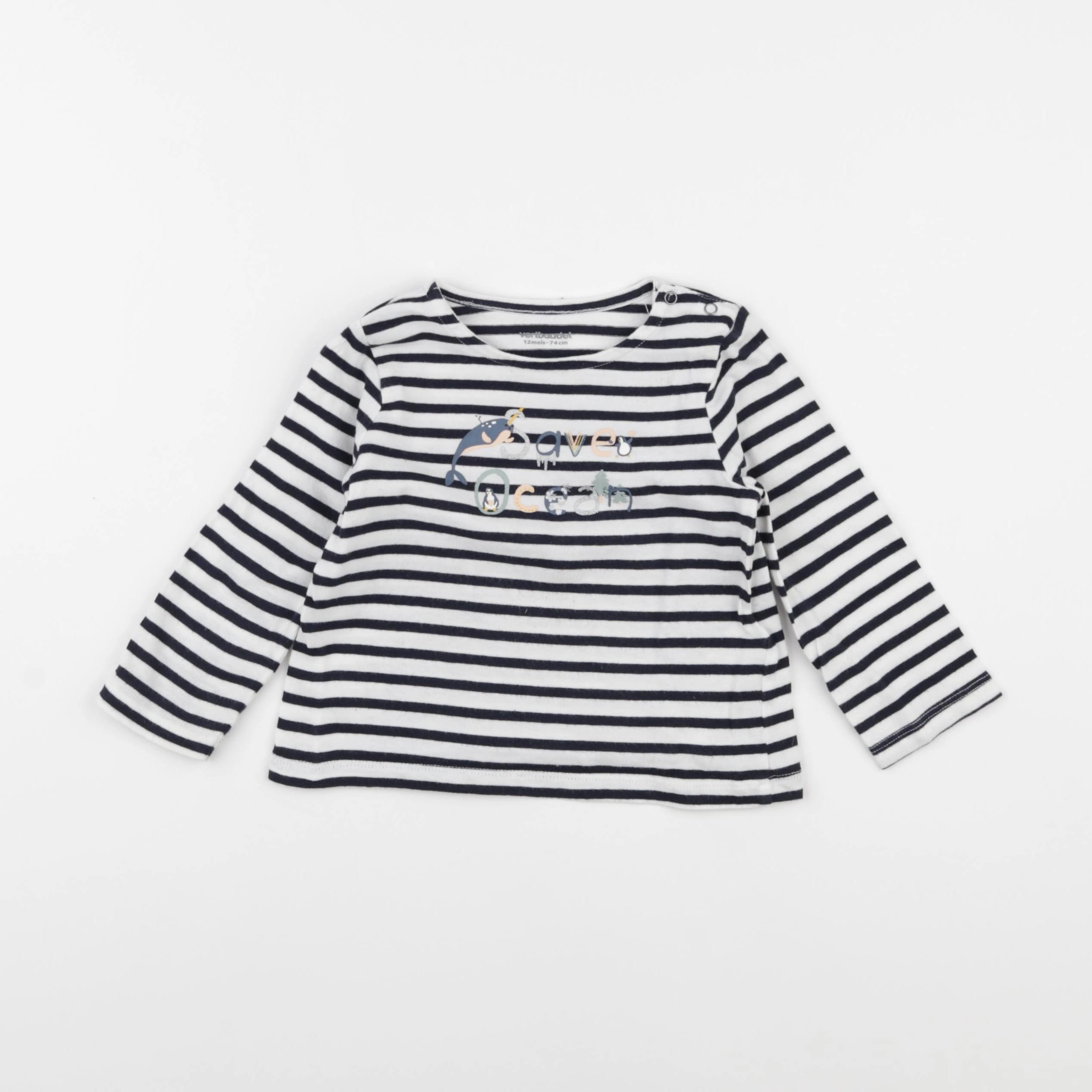 Vertbaudet - tee-shirt multicolore - 12 mois