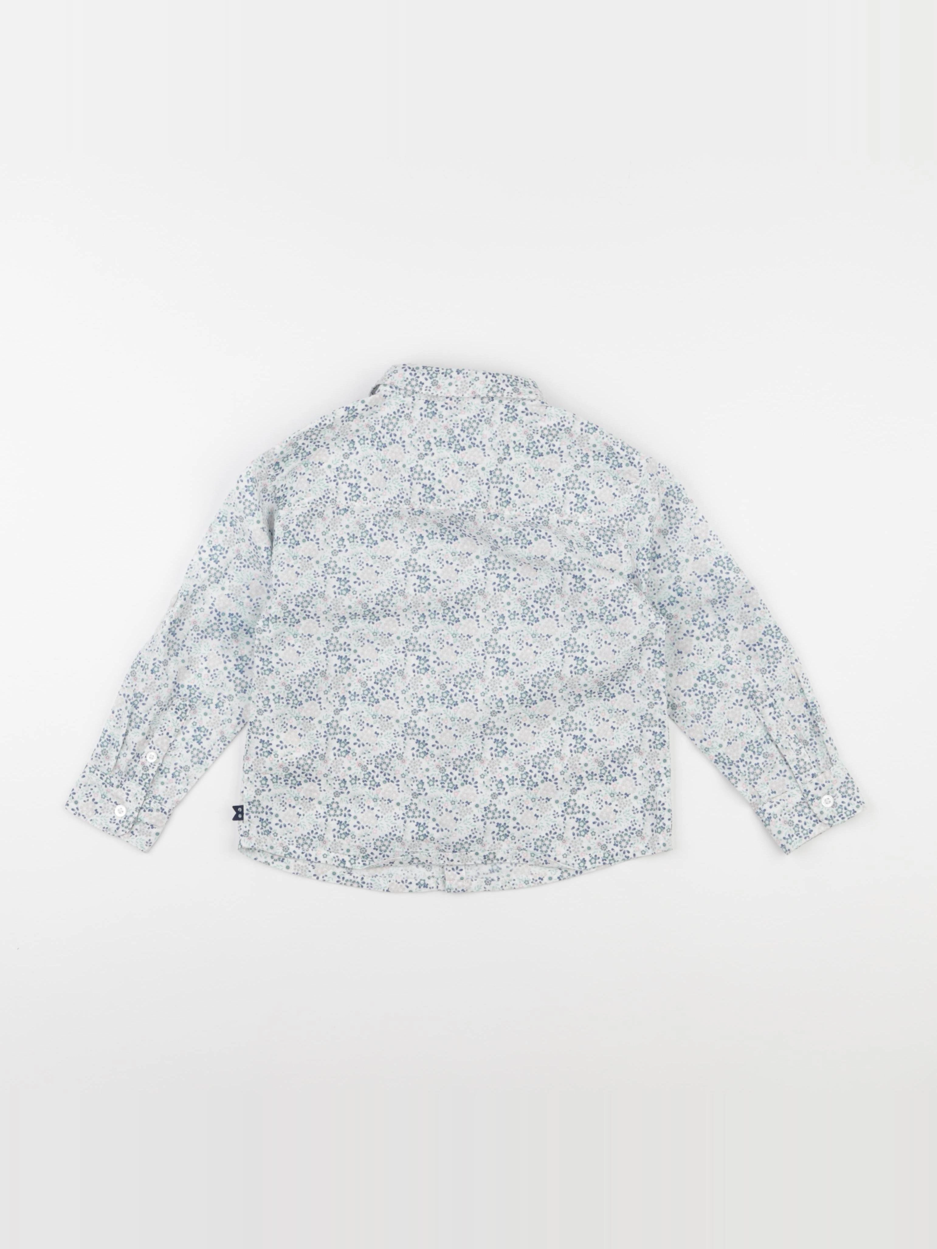 Okaidi - chemise bleu, vert - 3 ans