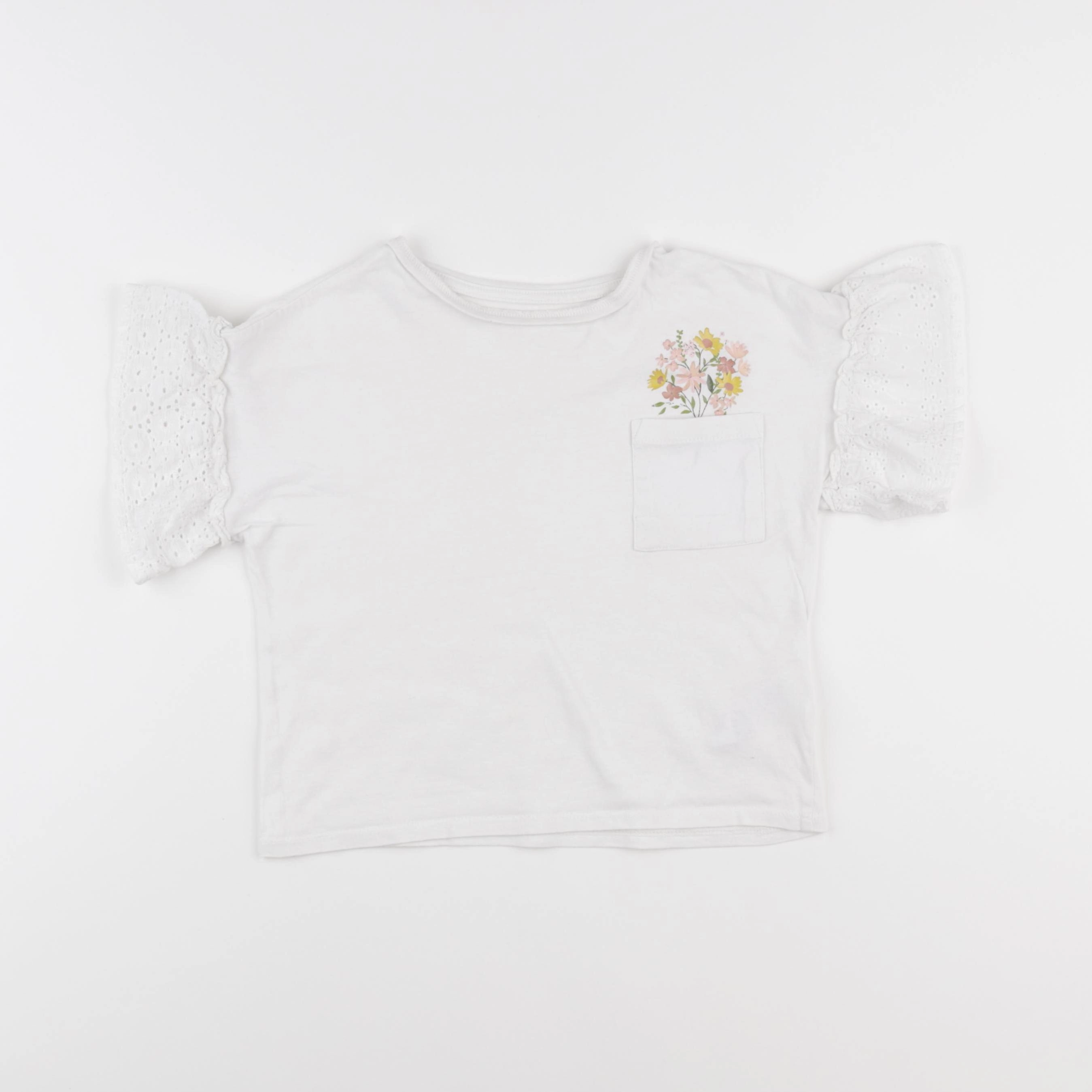 Vertbaudet - tee-shirt blanc - 6 ans