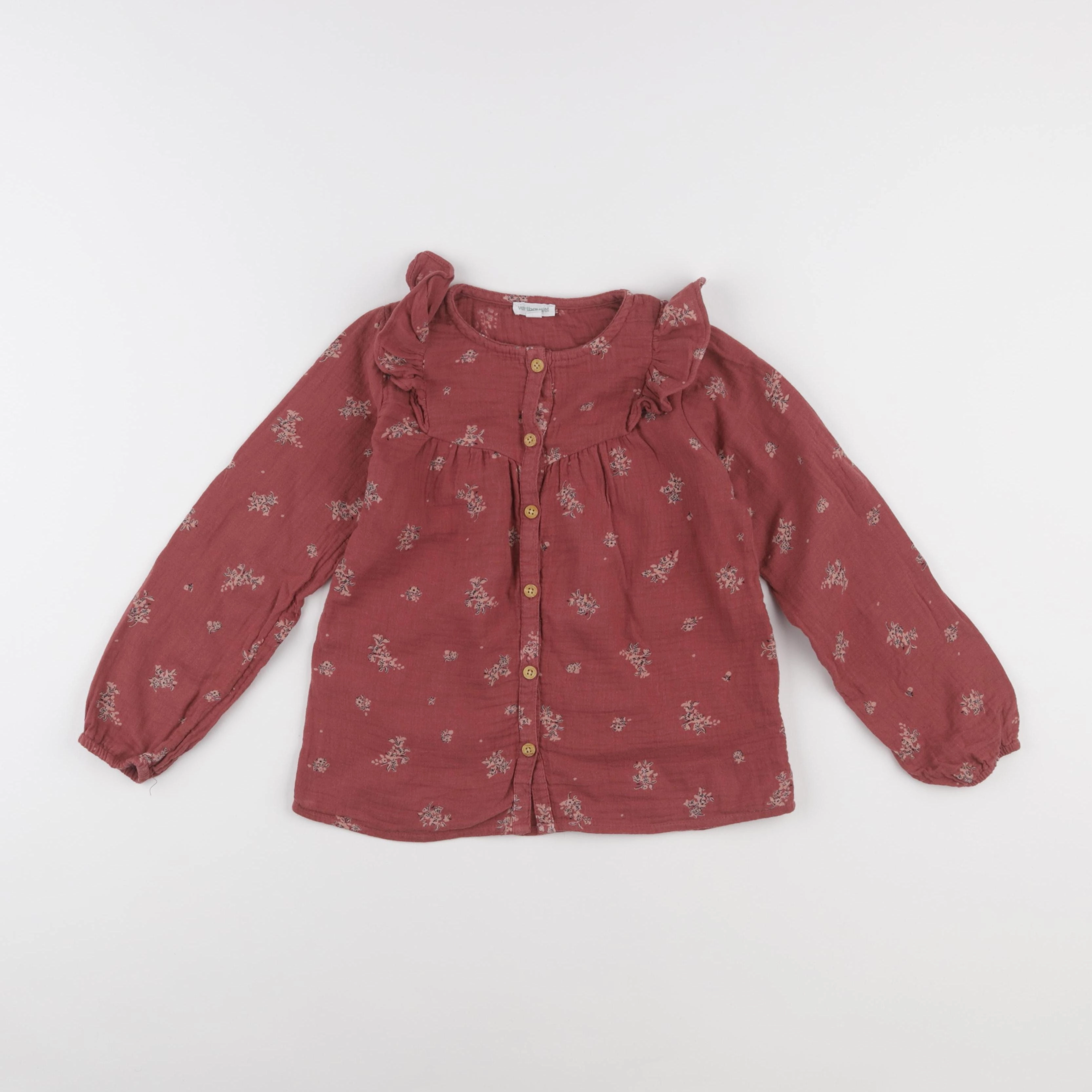 Vertbaudet - blouse rose - 7 ans