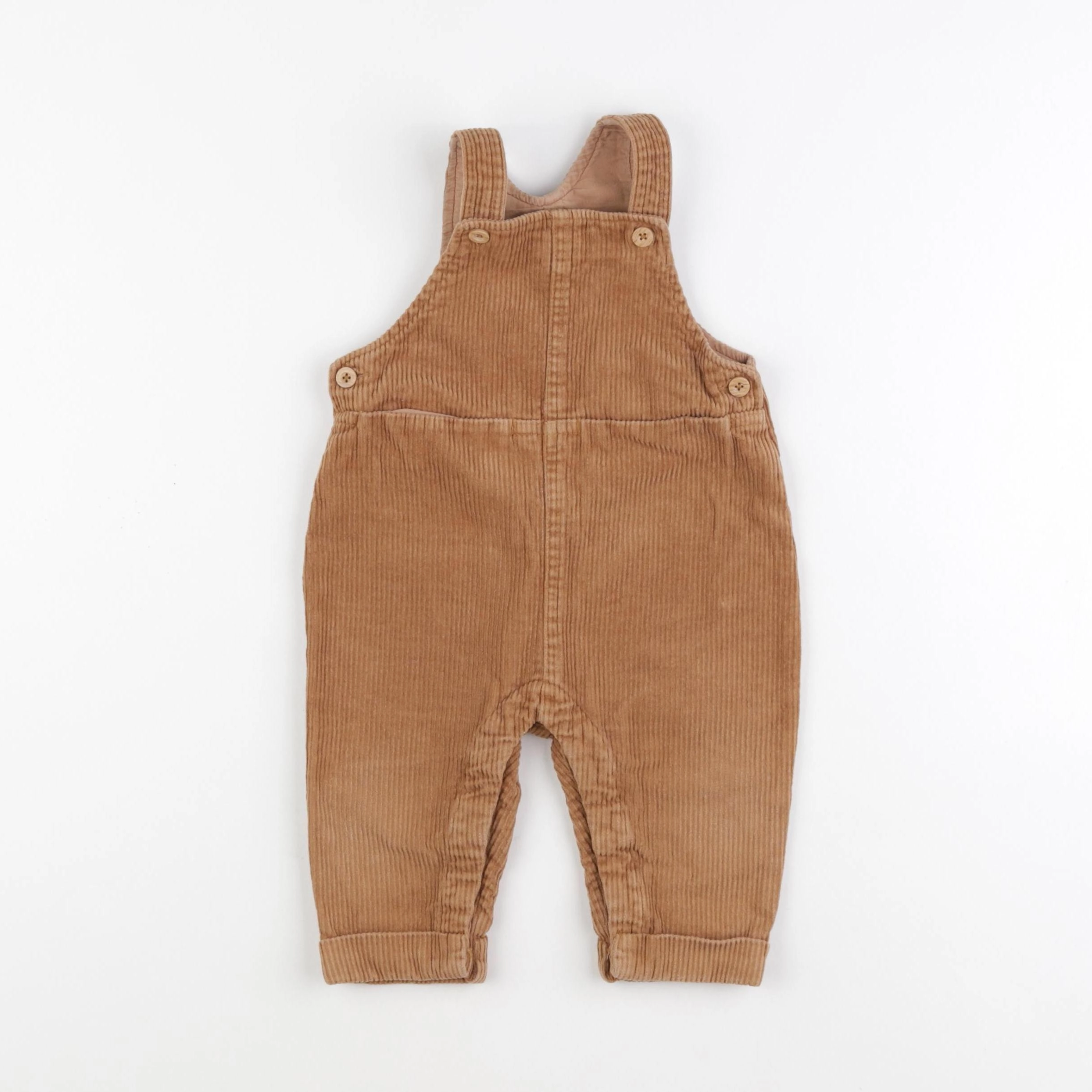 Vertbaudet - salopette doublé marron - 9 mois