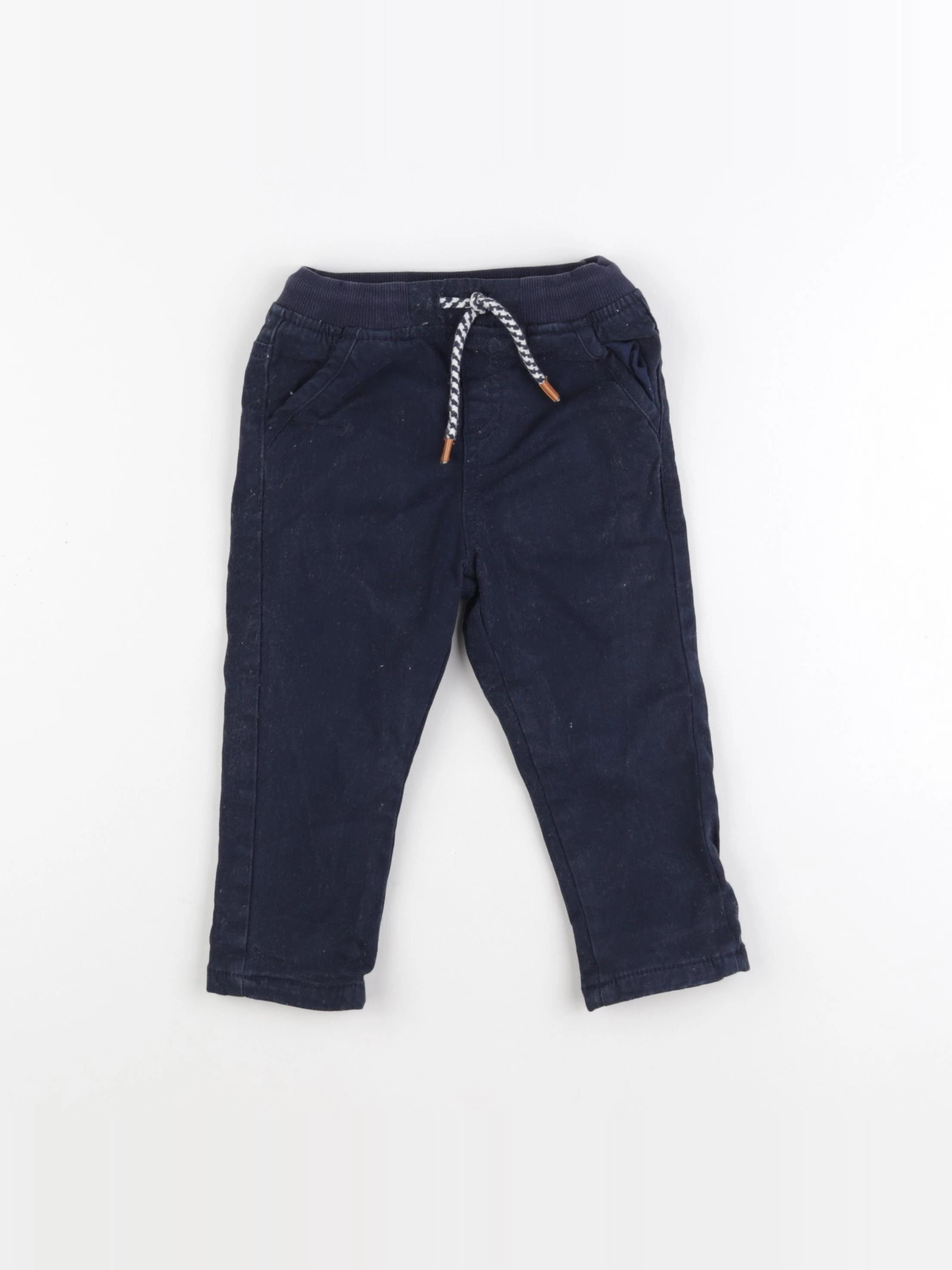 Vertbaudet - pantalon doublé bleu - 24 mois