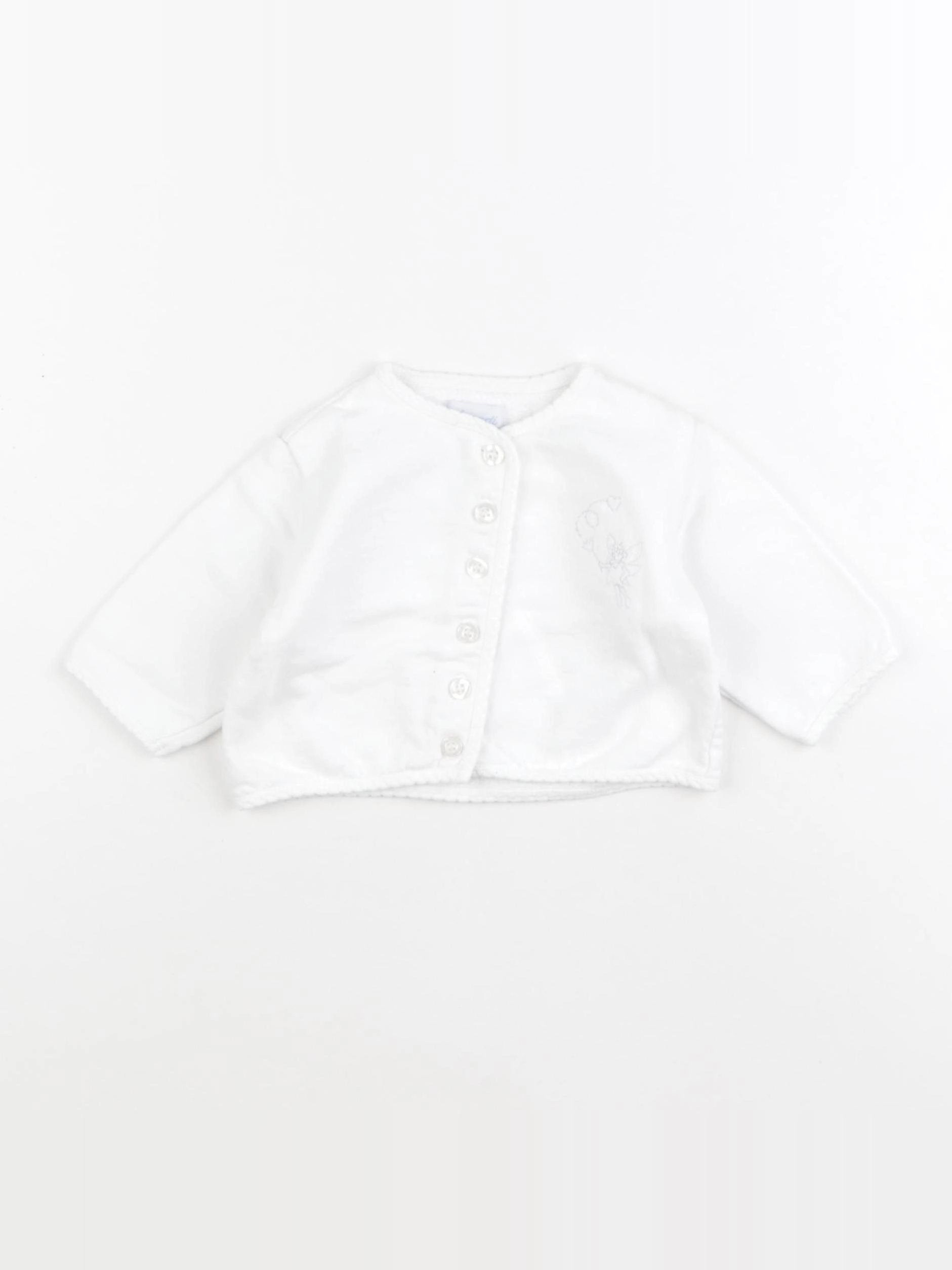 Jacadi - sweat blanc - 6 mois