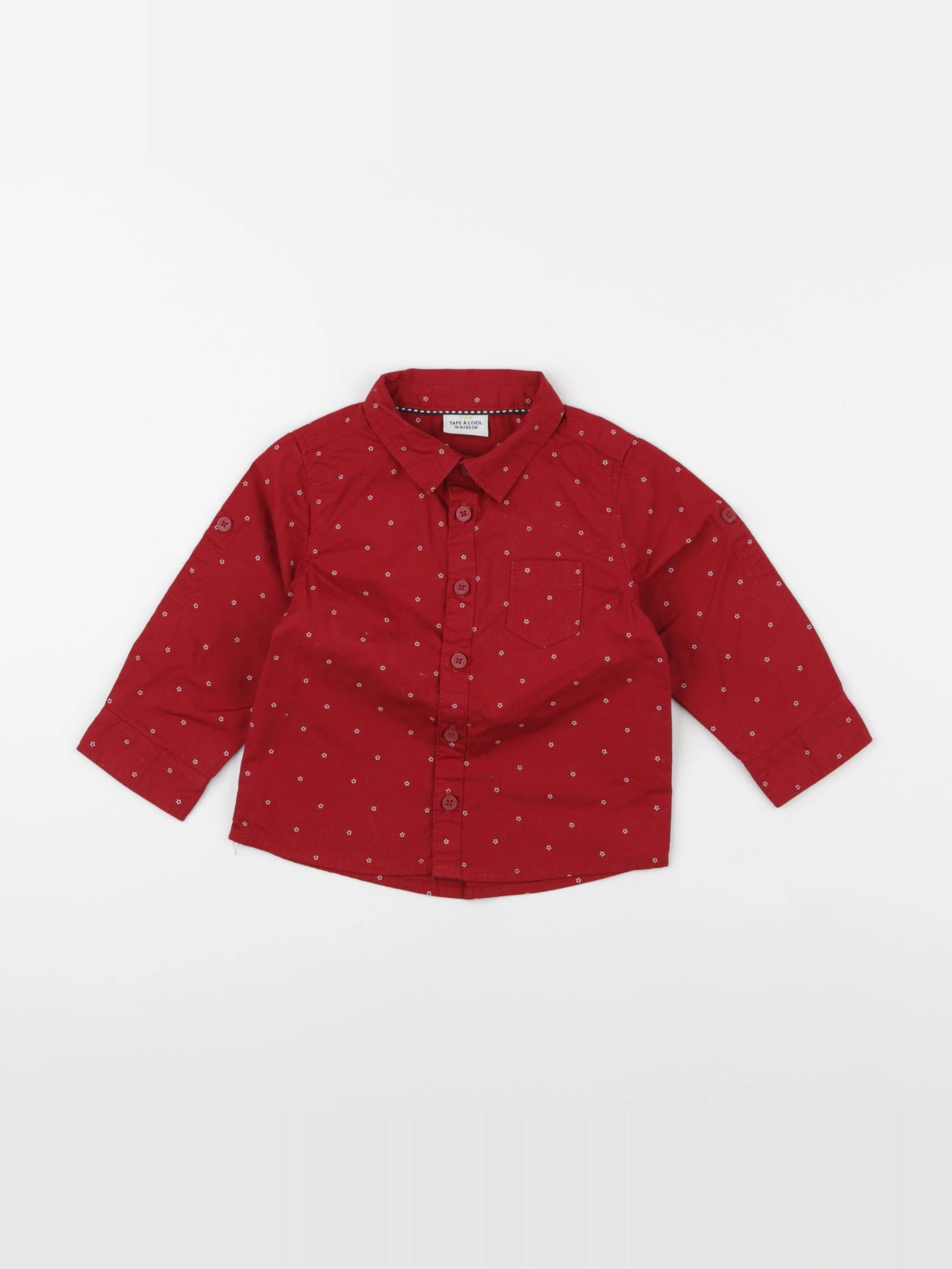 Tape à l'oeil - chemise rouge - 18 mois