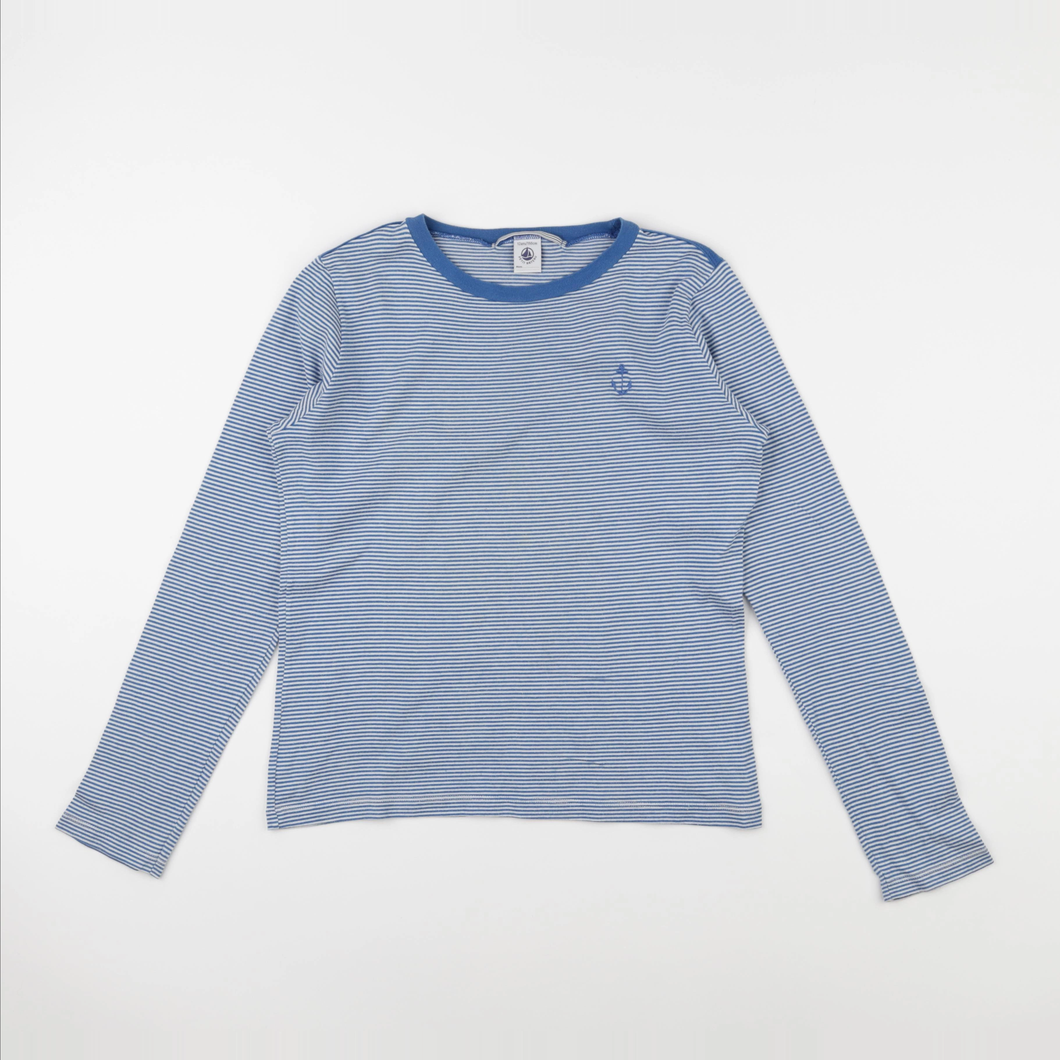 Petit Bateau - maillot de corps blanc, bleu - 12 ans