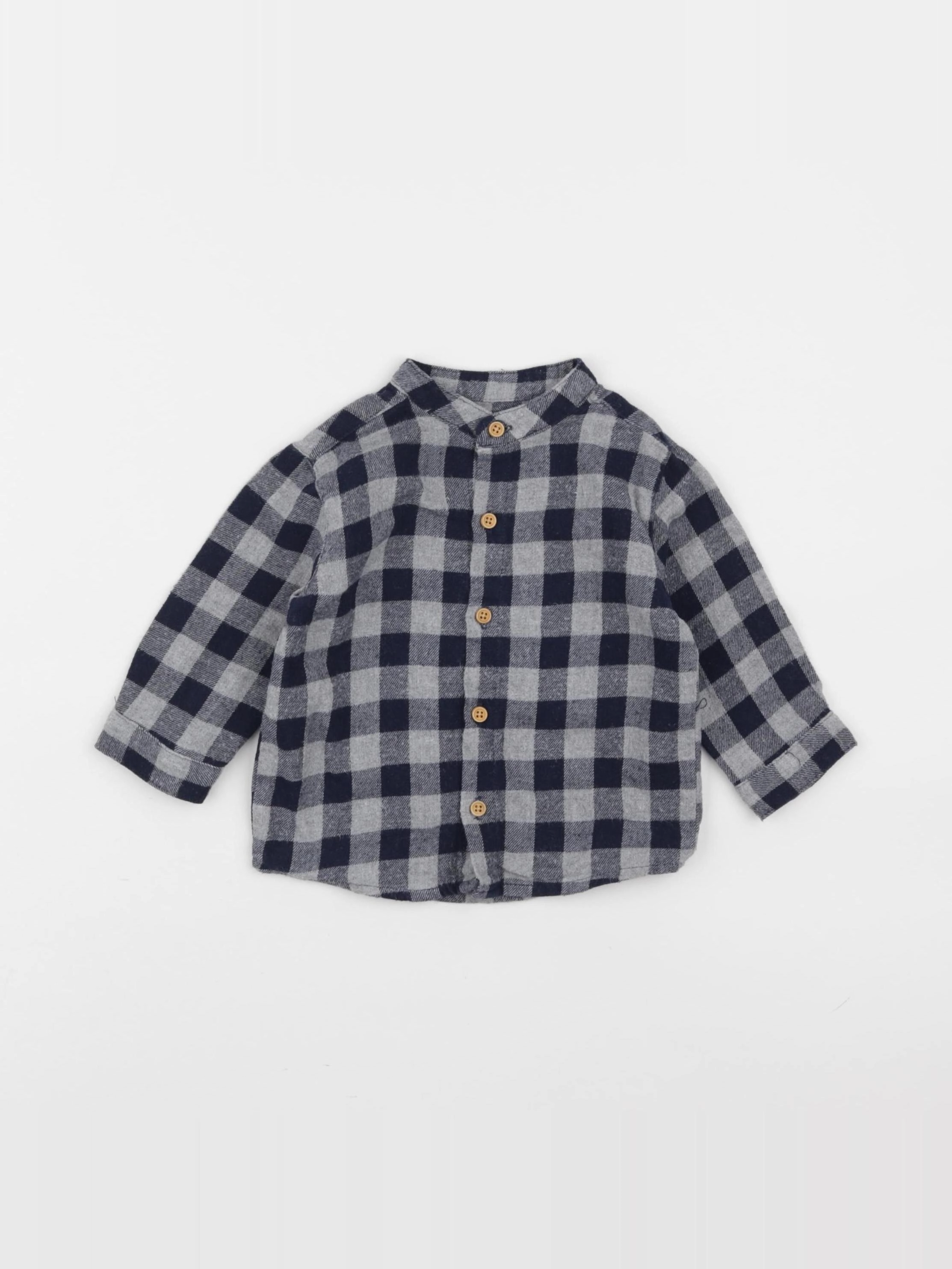 Boutchou - chemise bleu - 6 mois