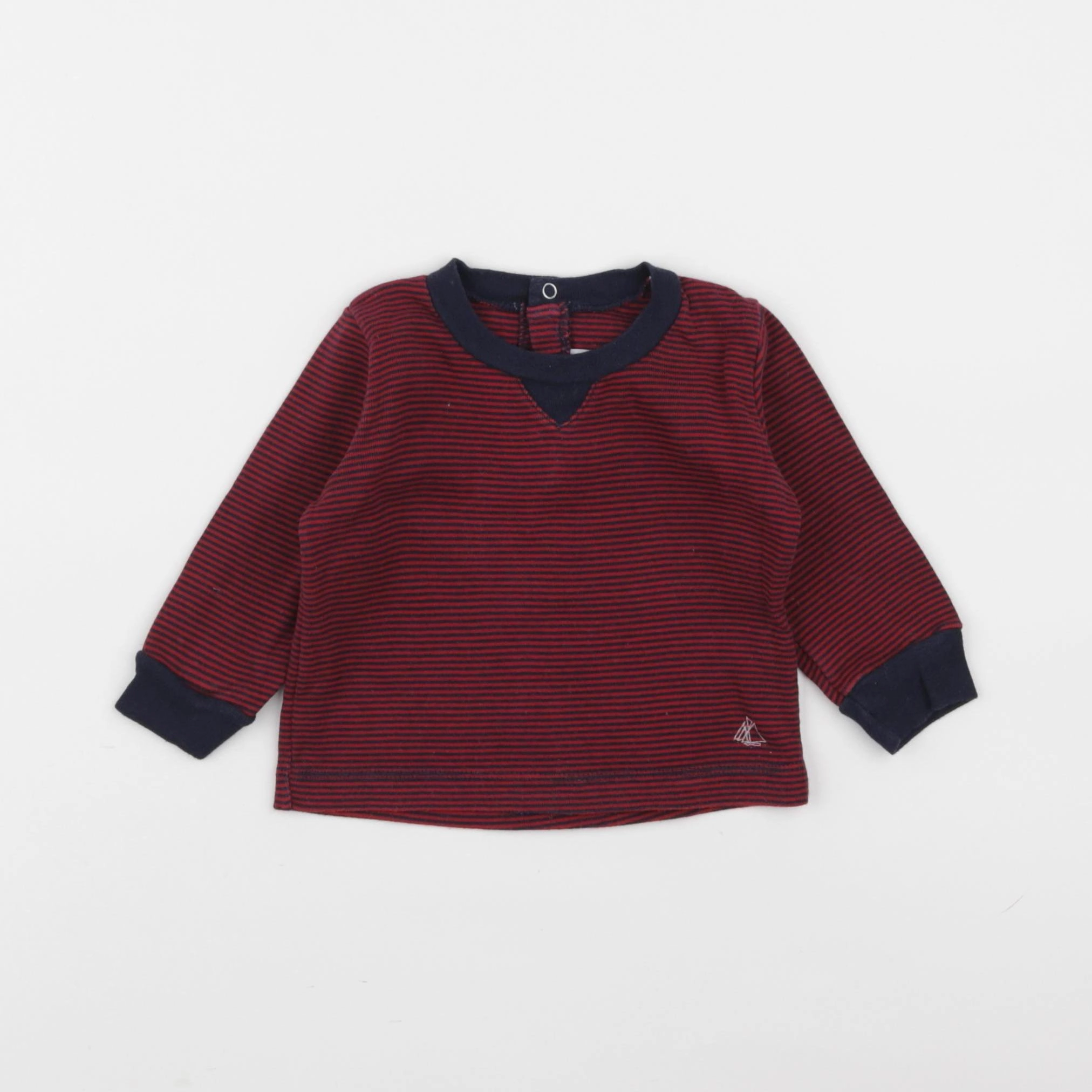 Petit Bateau - tee-shirt rouge - 6 mois