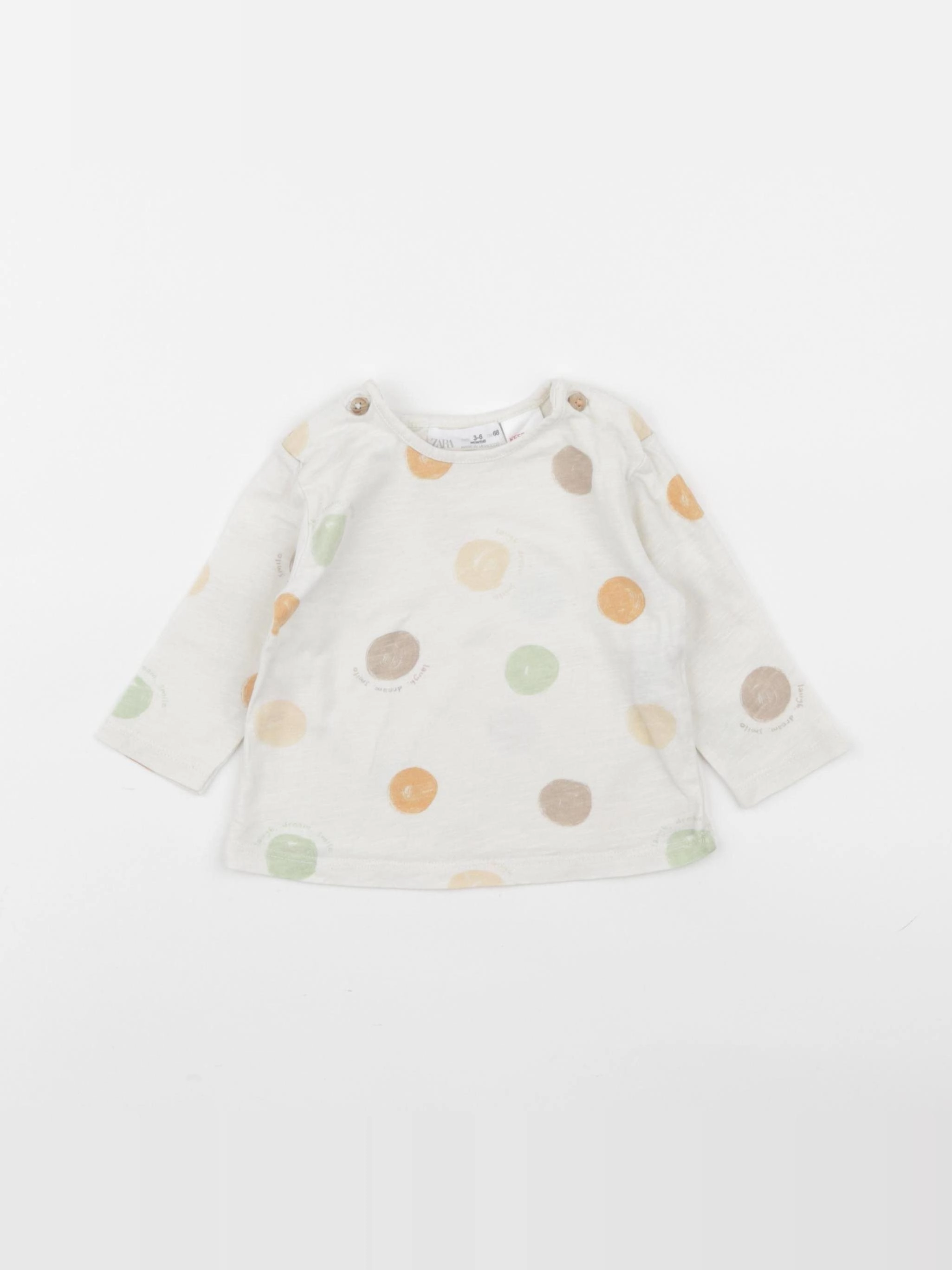 Zara - tee-shirt beige - 3/6 mois