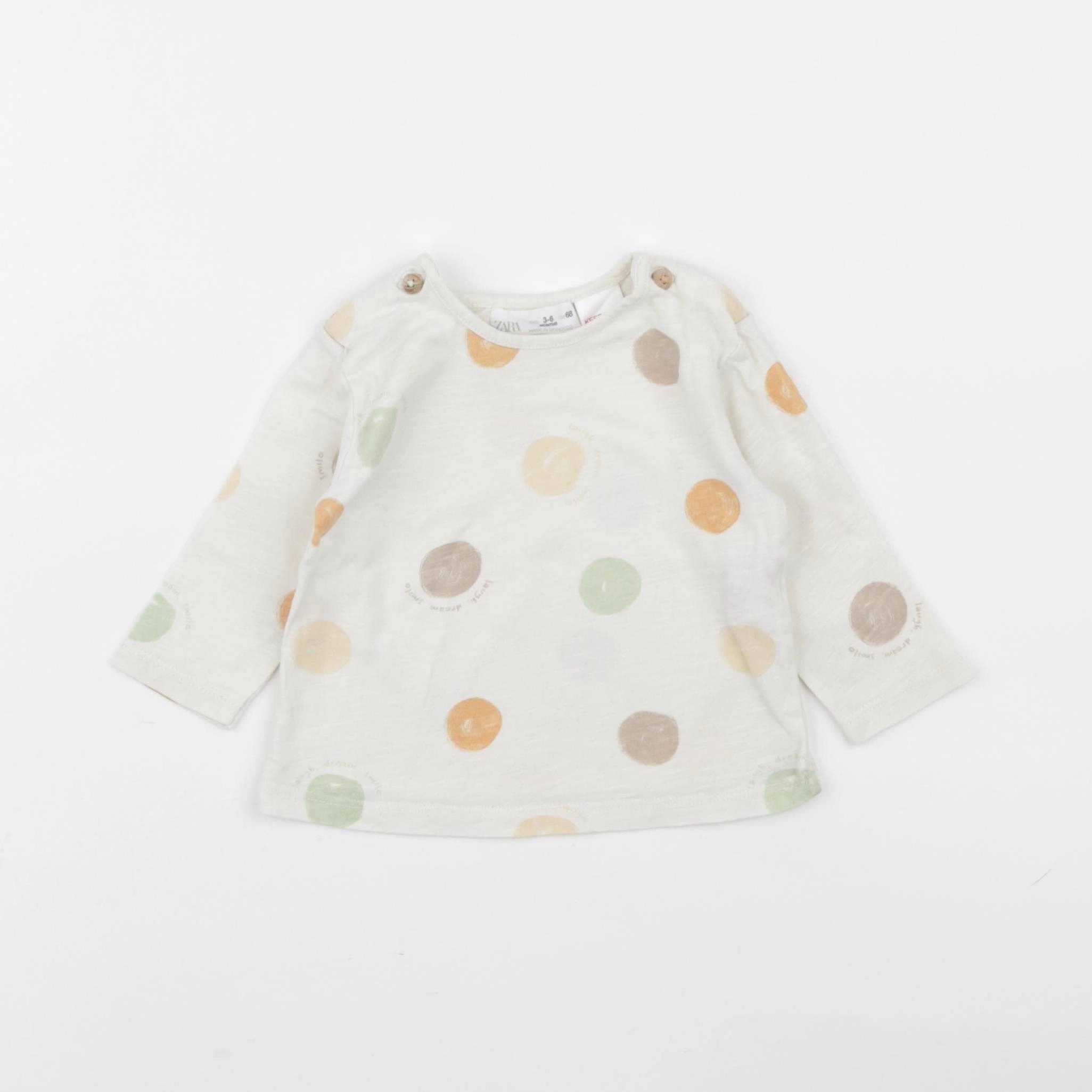 Zara - tee-shirt beige - 3/6 mois