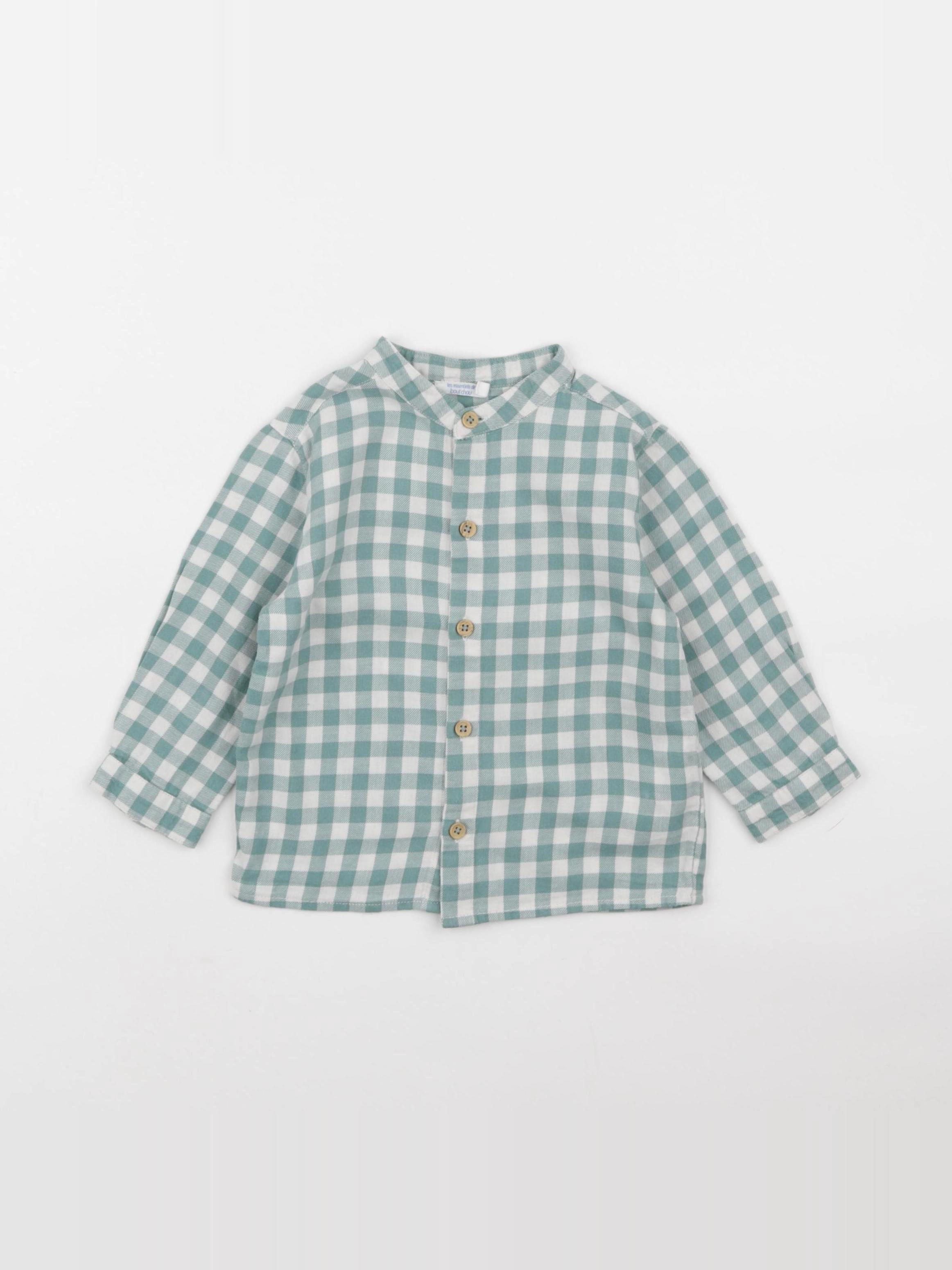 Boutchou - chemise vert - 12 mois