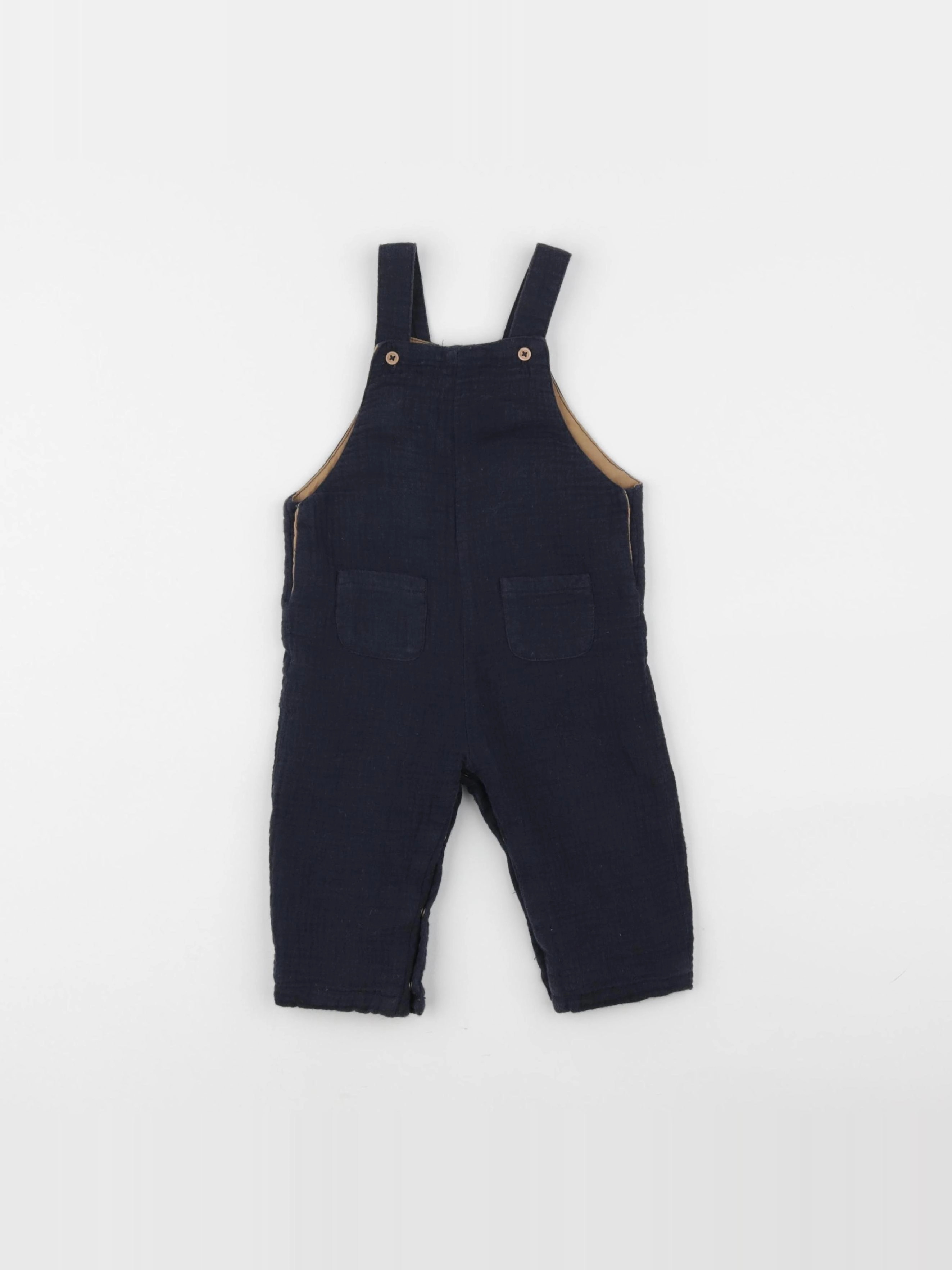 Natalys - salopette doublé bleu - 6 mois