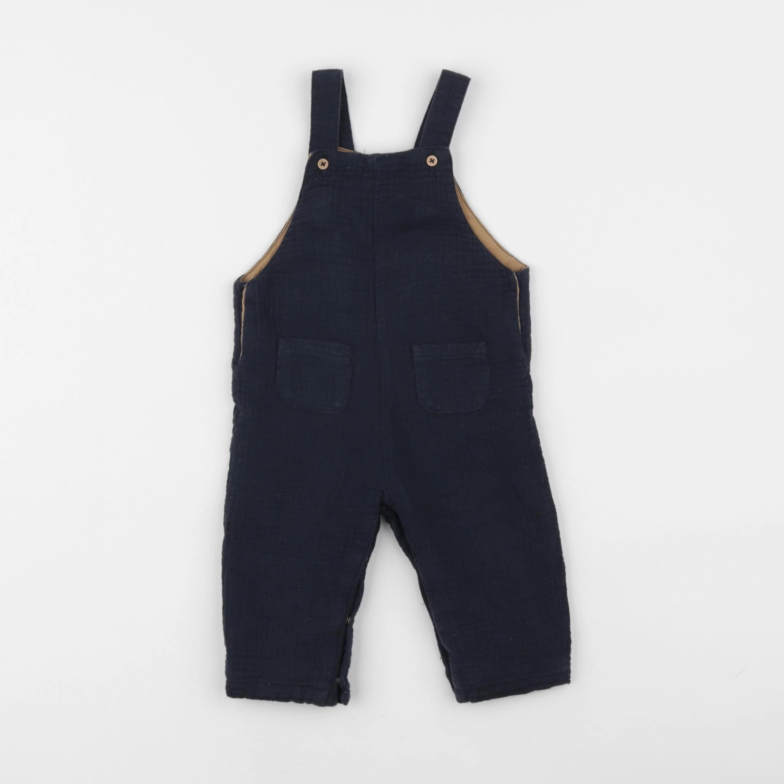 Natalys - salopette doublé bleu - 6 mois
