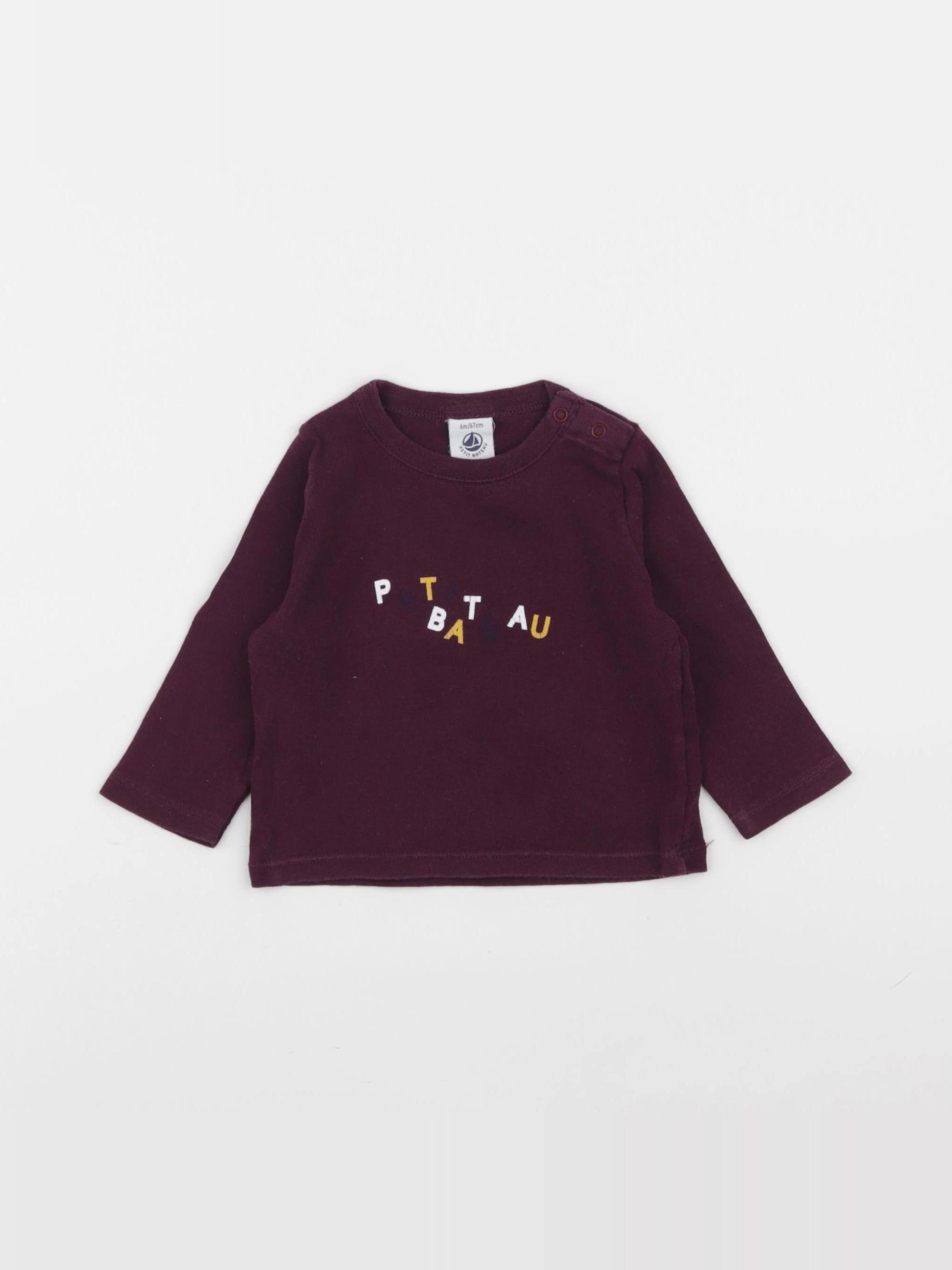 Petit Bateau - tee-shirt rouge - 6 mois