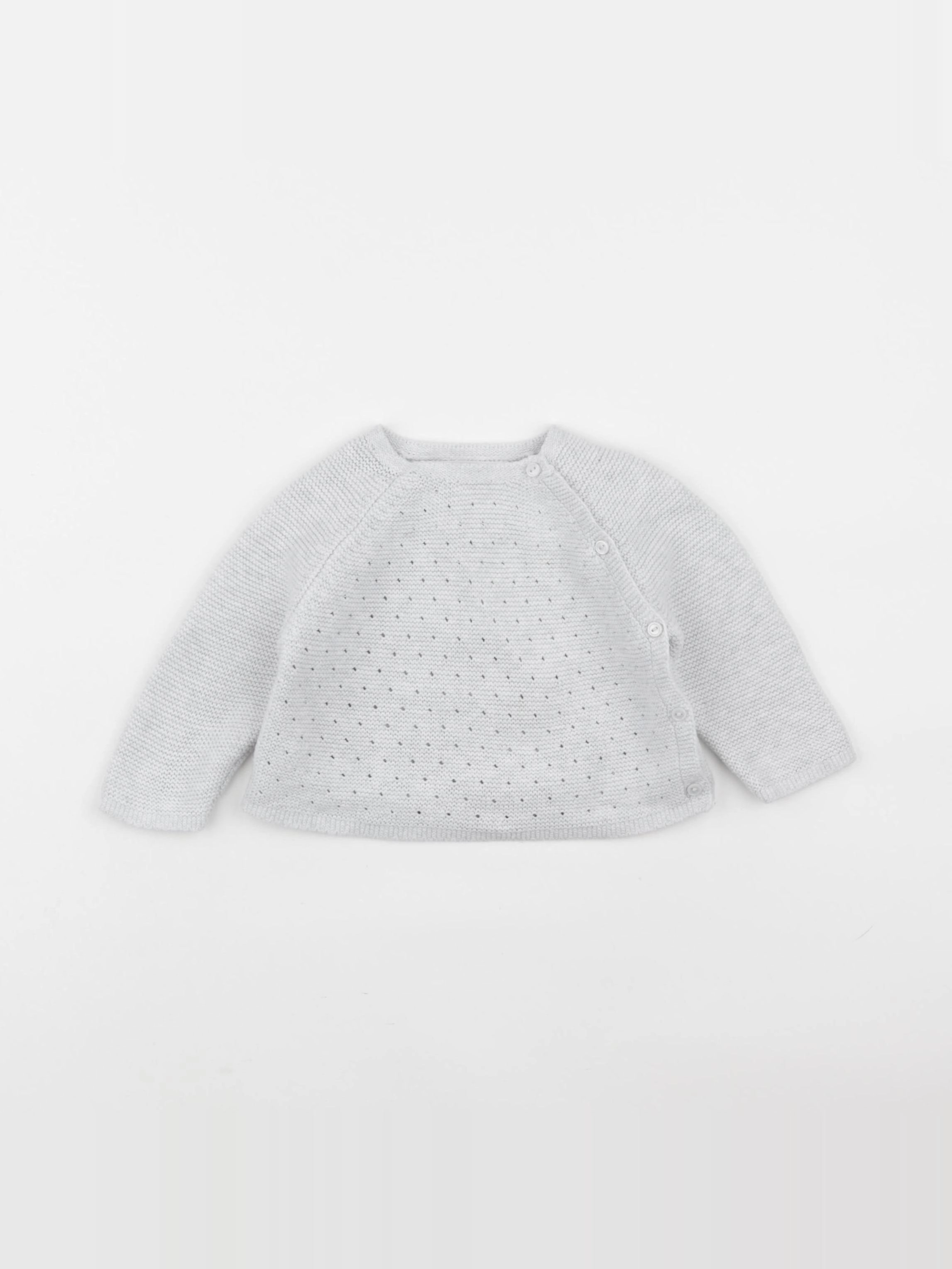 Zara - pull gris - 3/6 mois