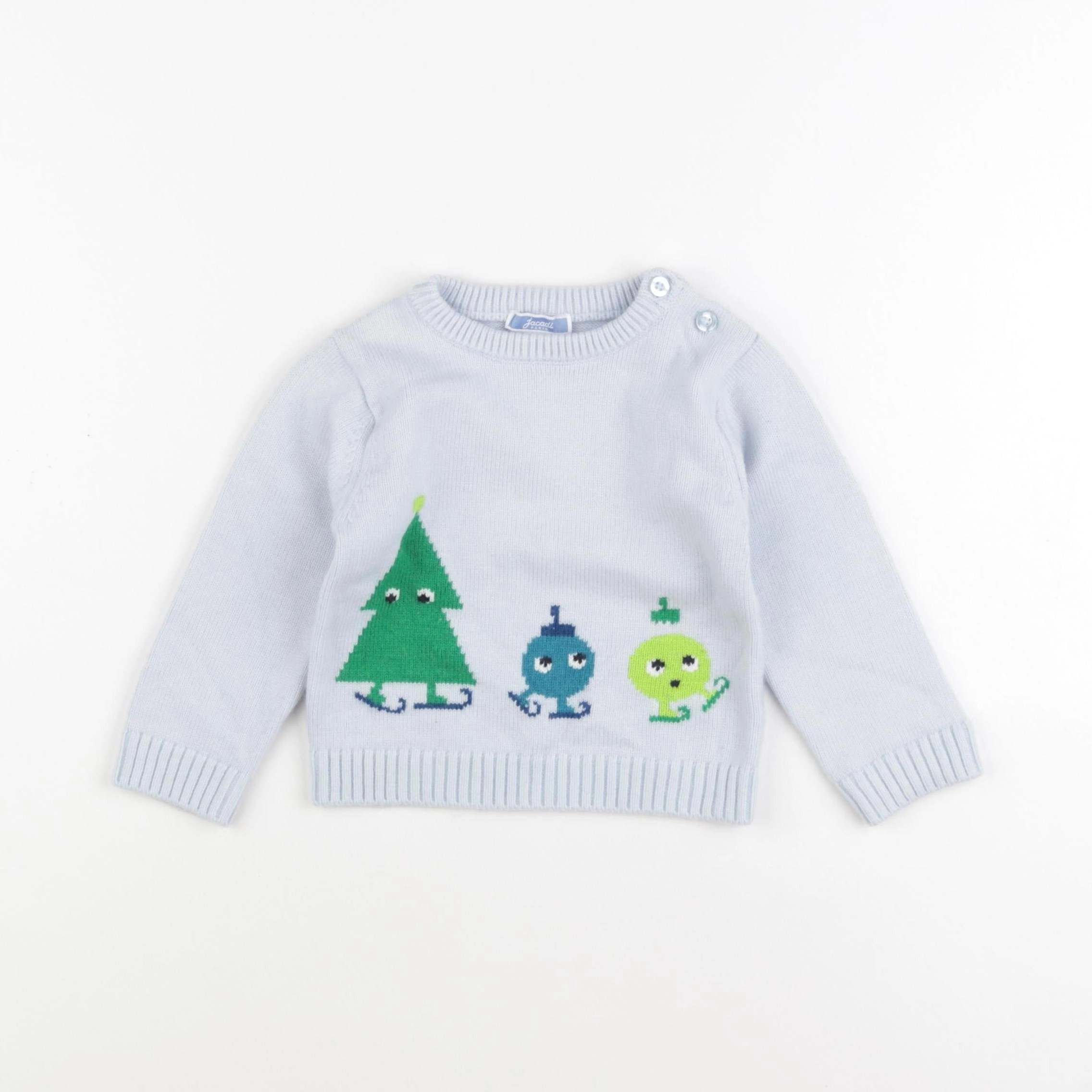 Jacadi - pull bleu - 18 mois