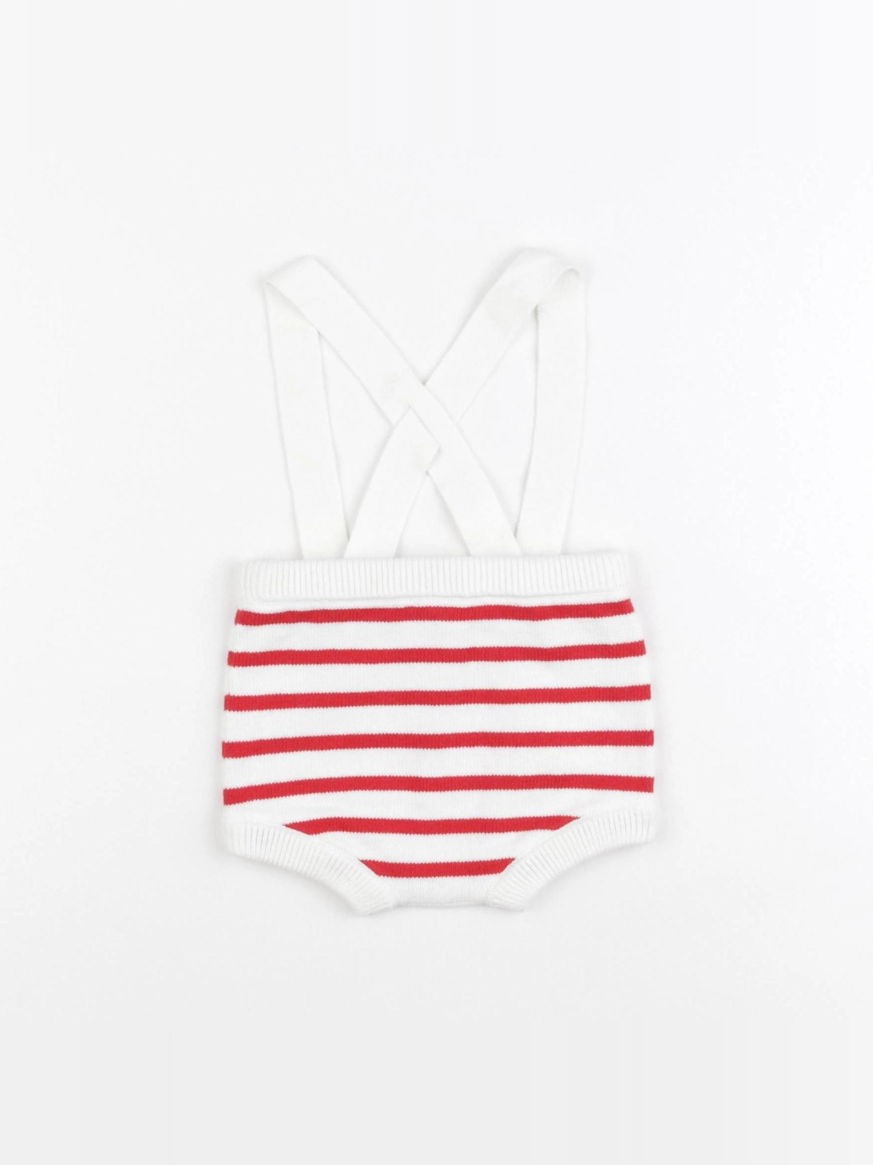 Jacadi - bloomer blanc, rouge - 6 mois