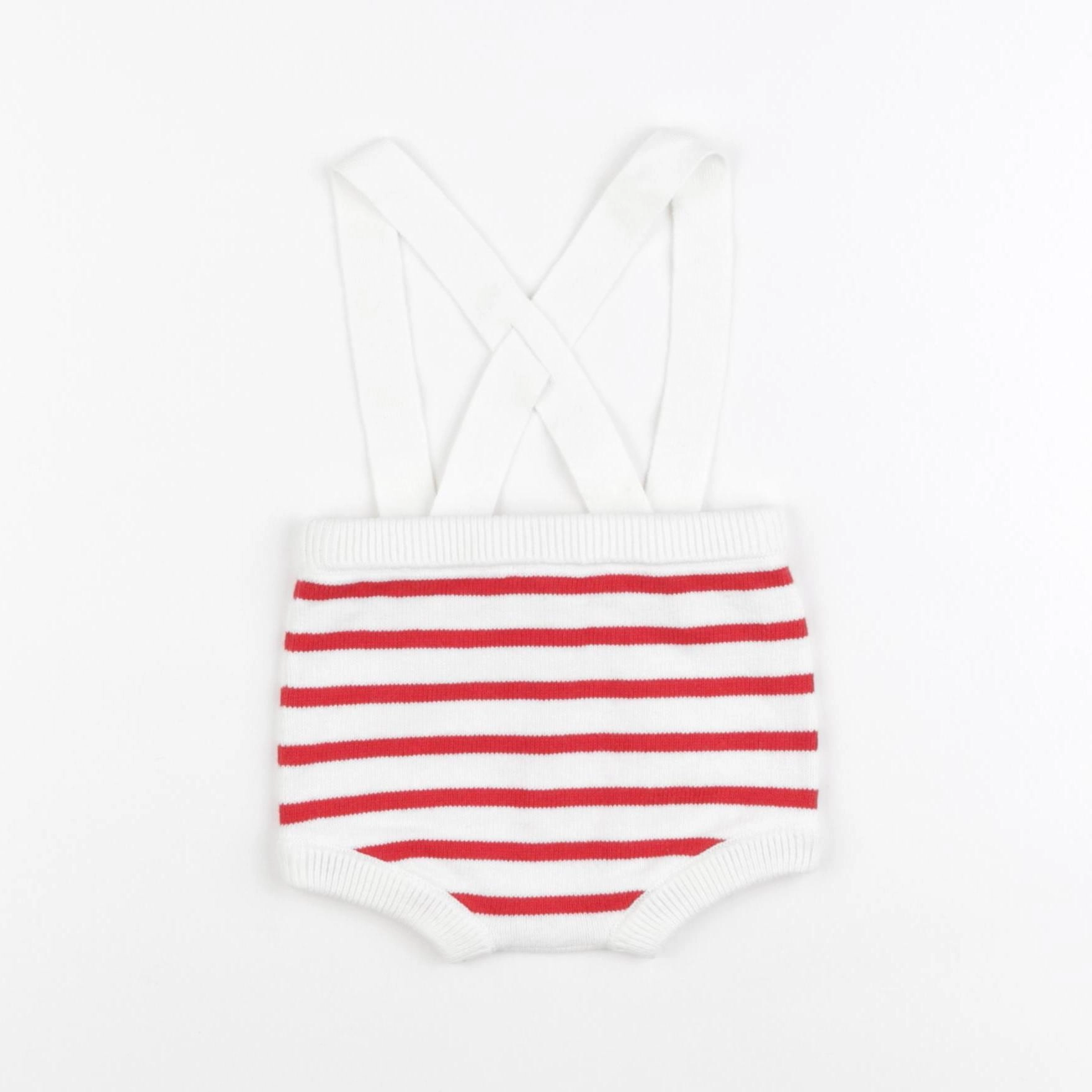 Jacadi - bloomer blanc, rouge - 6 mois