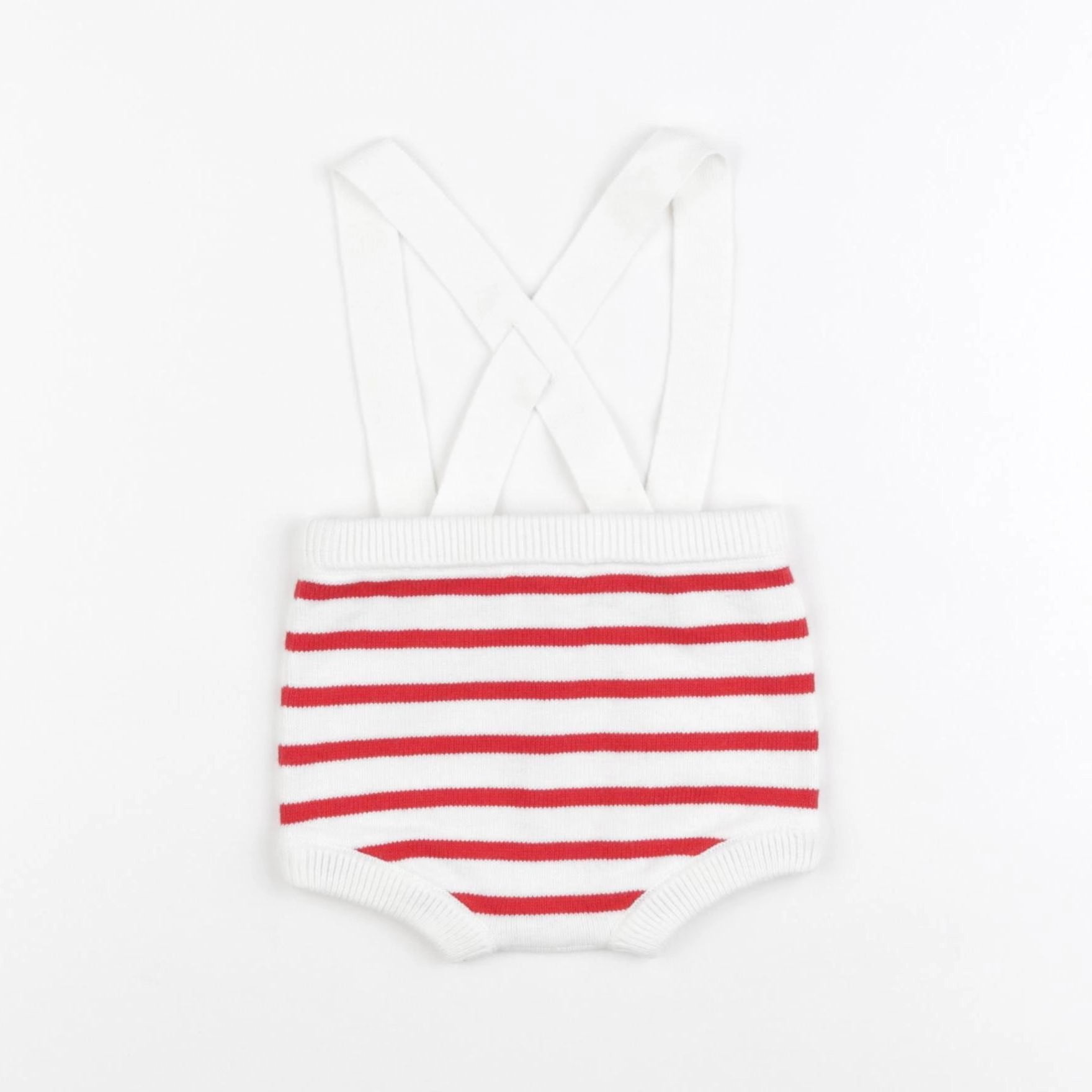 Jacadi - bloomer blanc, rouge - 6 mois