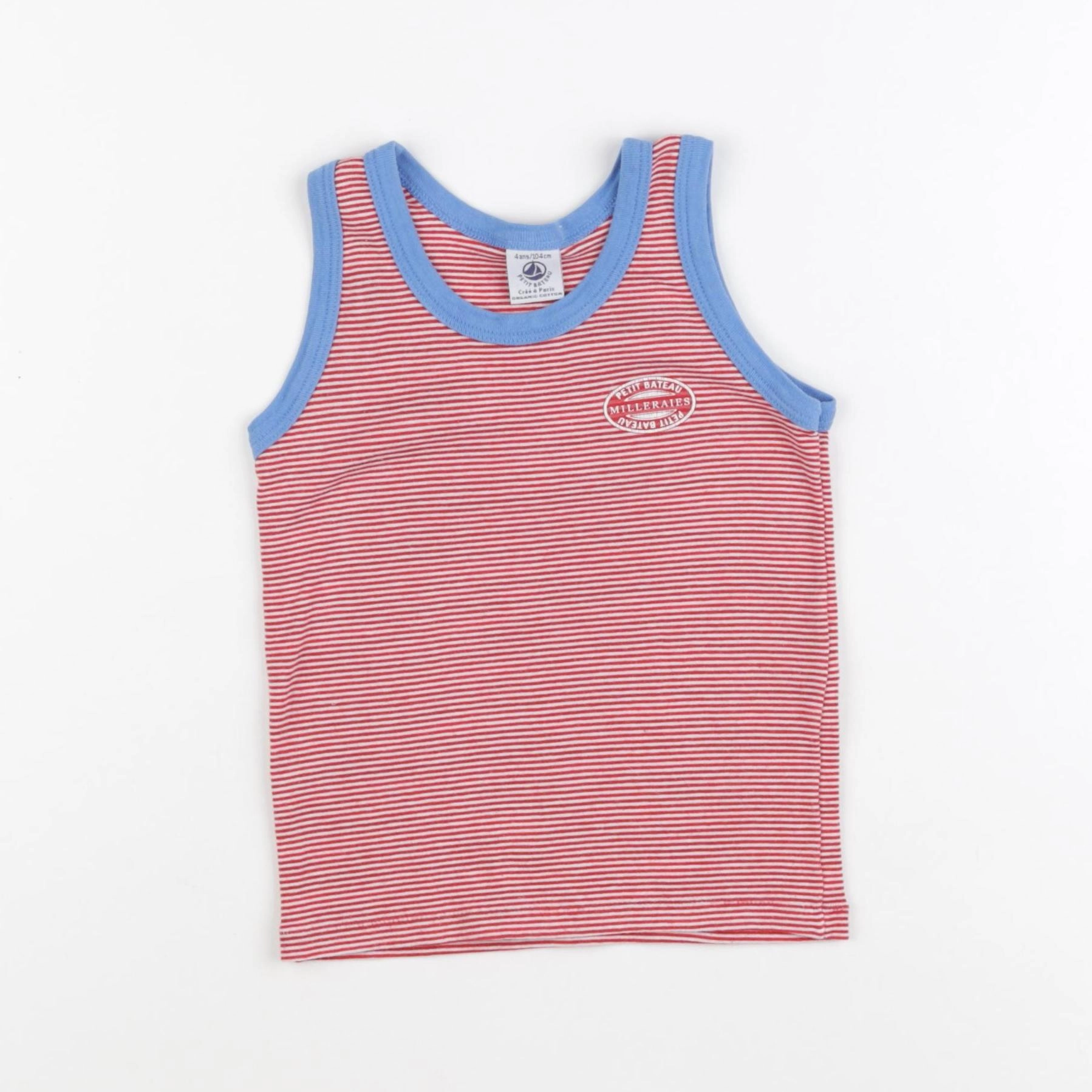 Petit Bateau - maillot de corps rouge - 4 ans