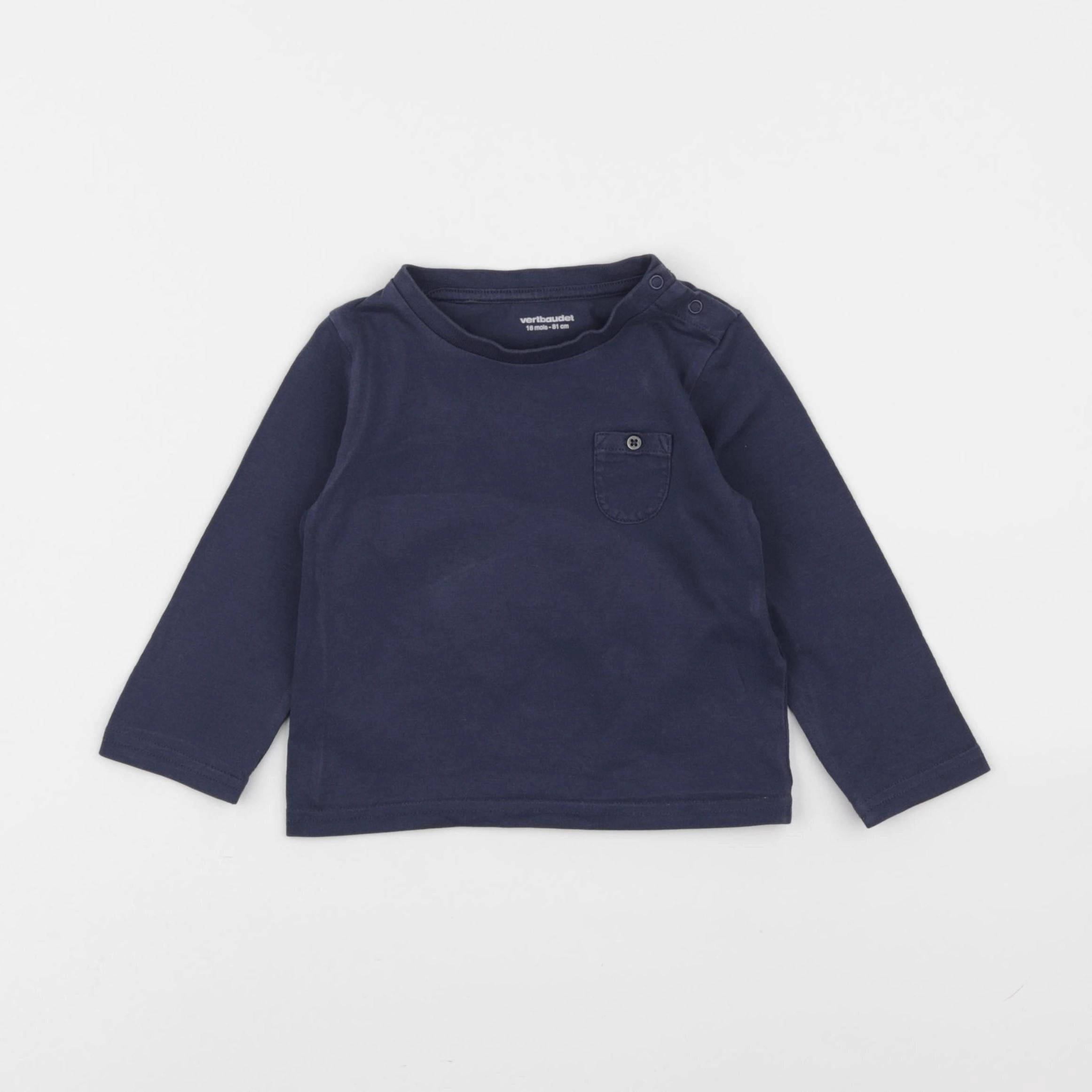 Vertbaudet - tee-shirt bleu - 18 mois