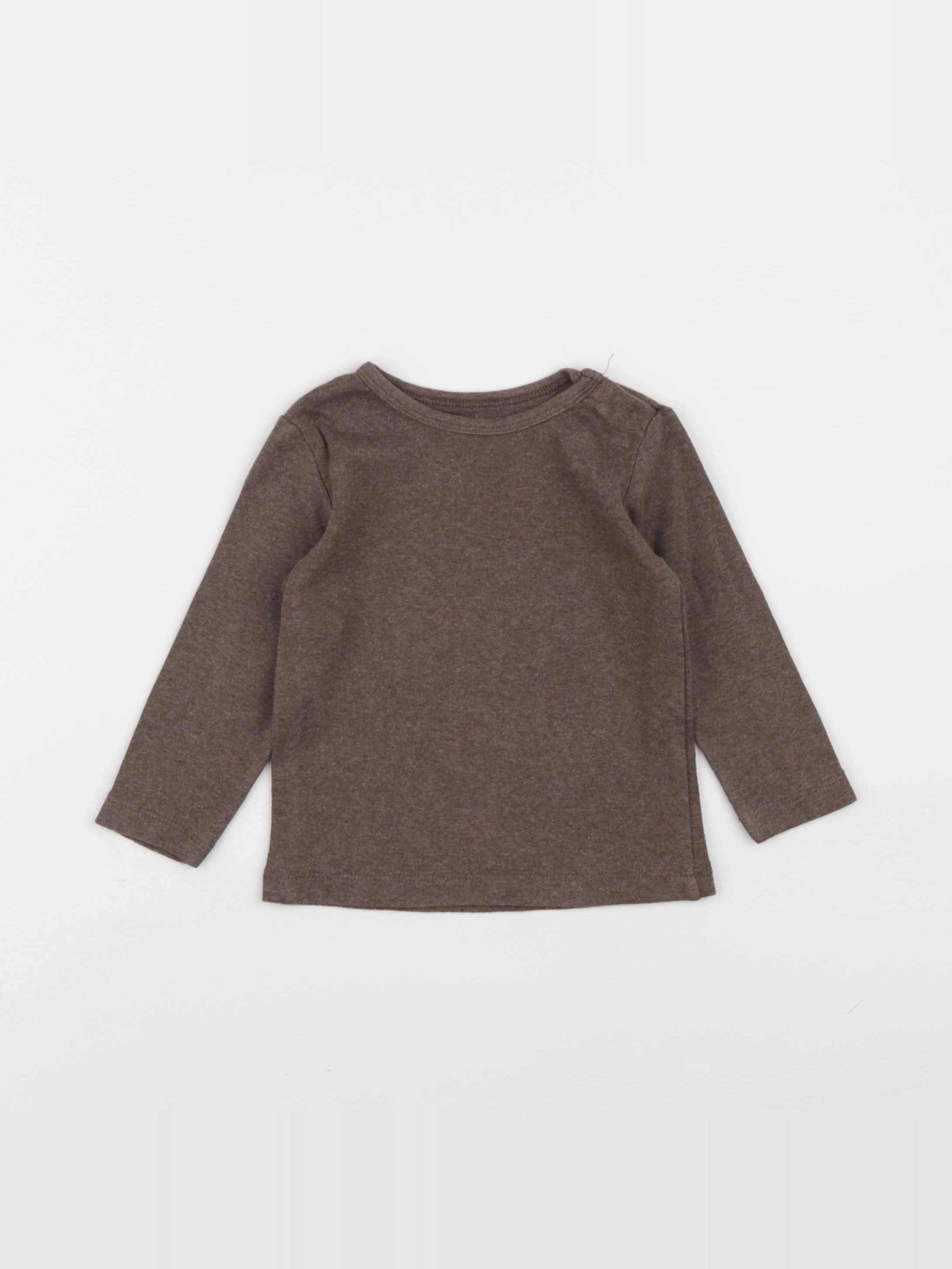 H&M - tee-shirt marron - 6/9 mois