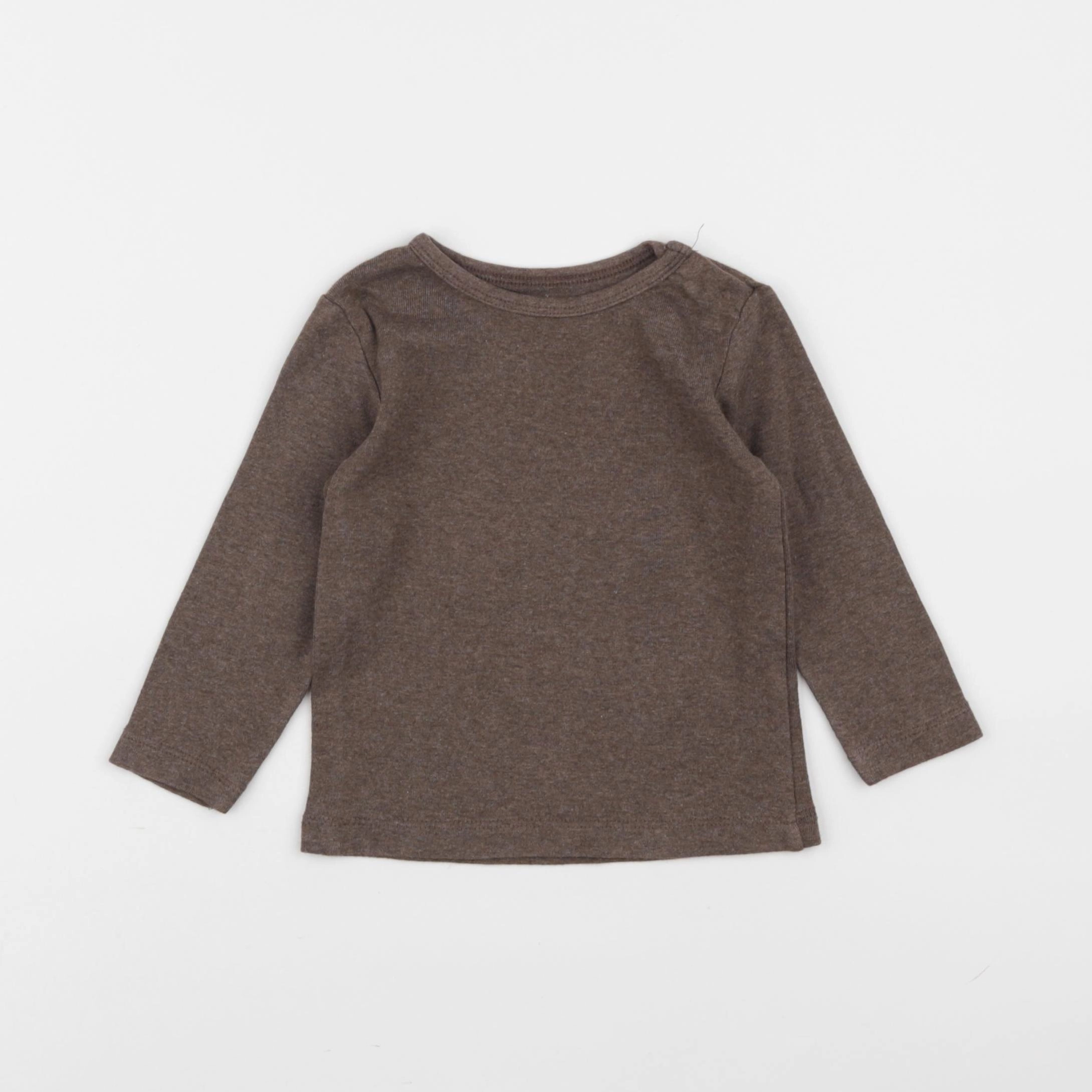 H&M - tee-shirt marron - 6/9 mois