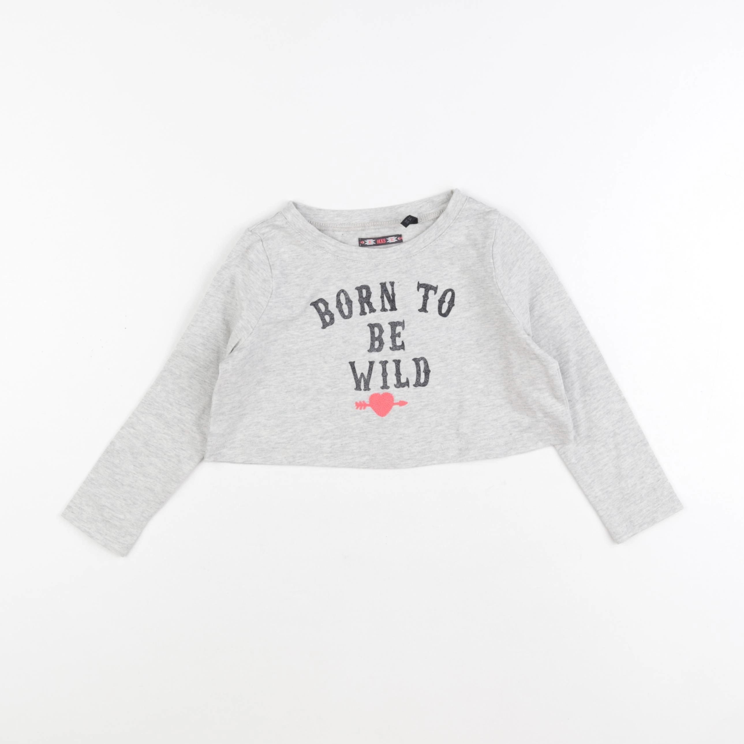 IKKS - tee-shirt court gris - 3 ans