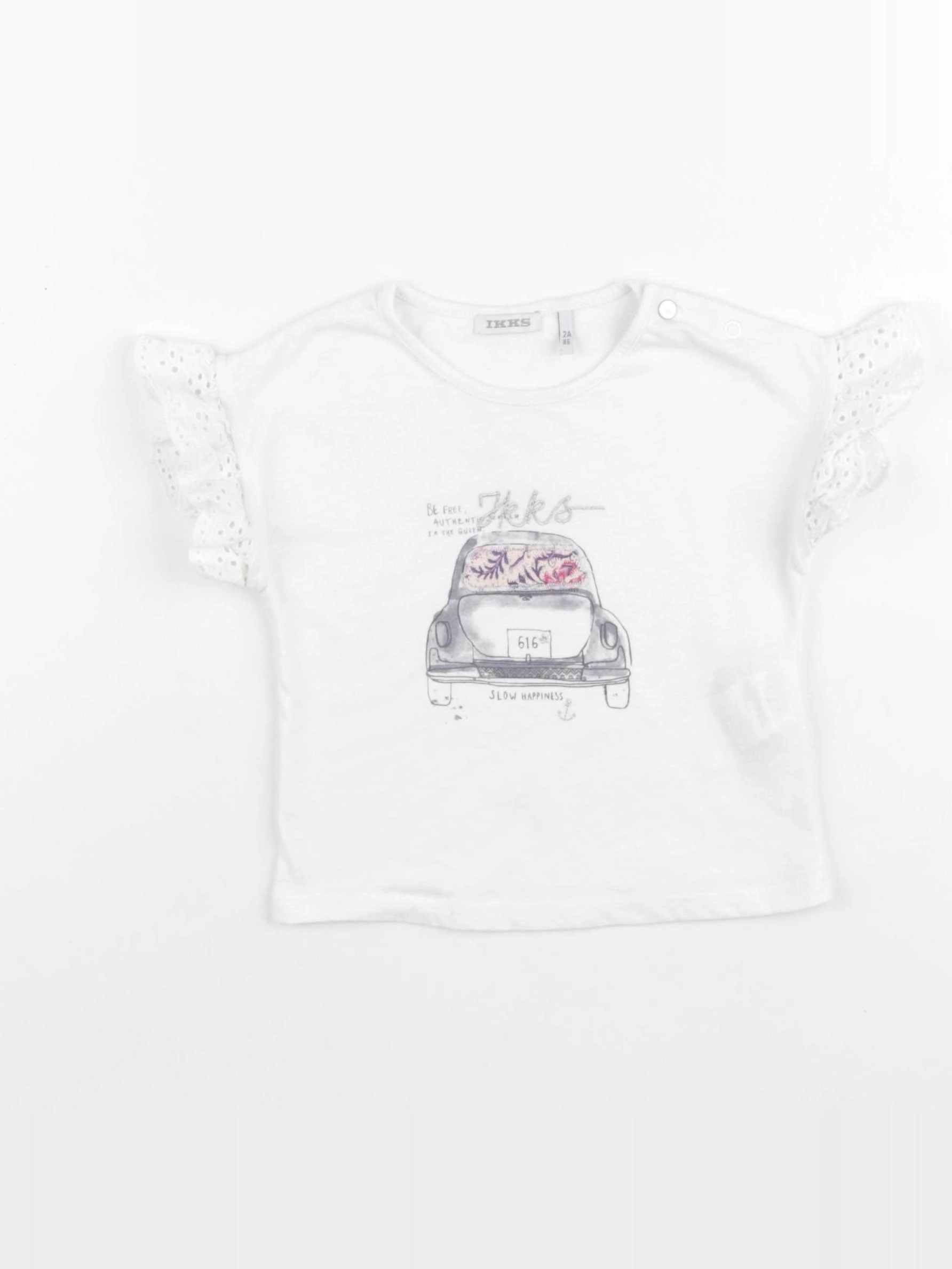 IKKS - tee-shirt blanc - 2 ans