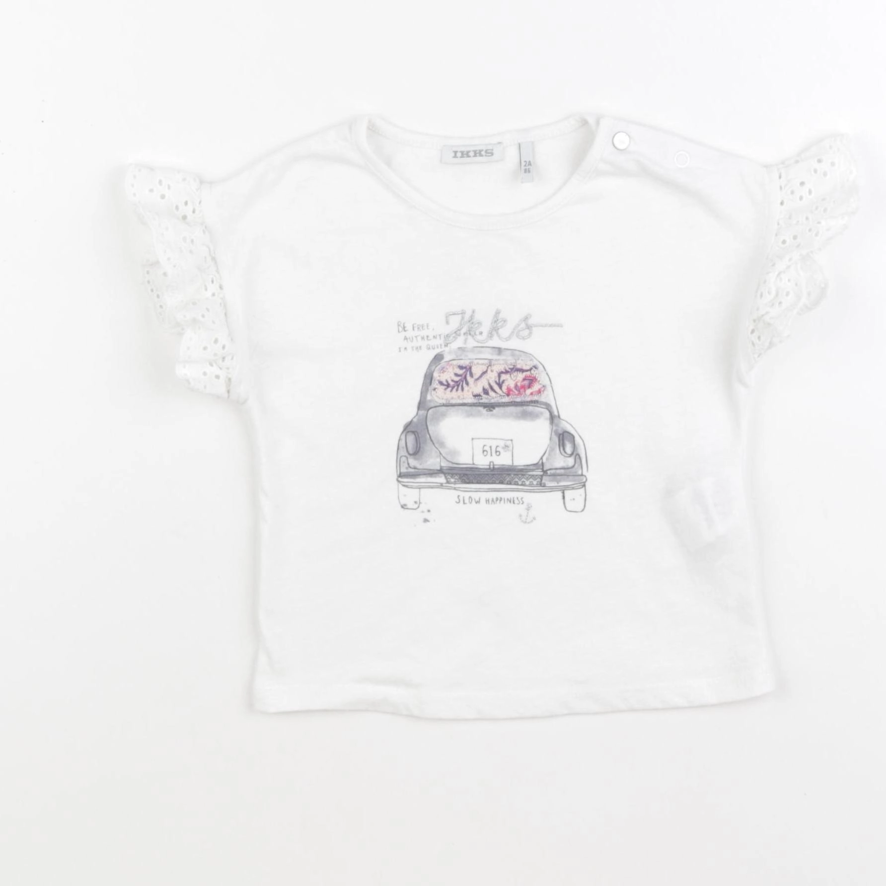 IKKS - tee-shirt blanc - 2 ans