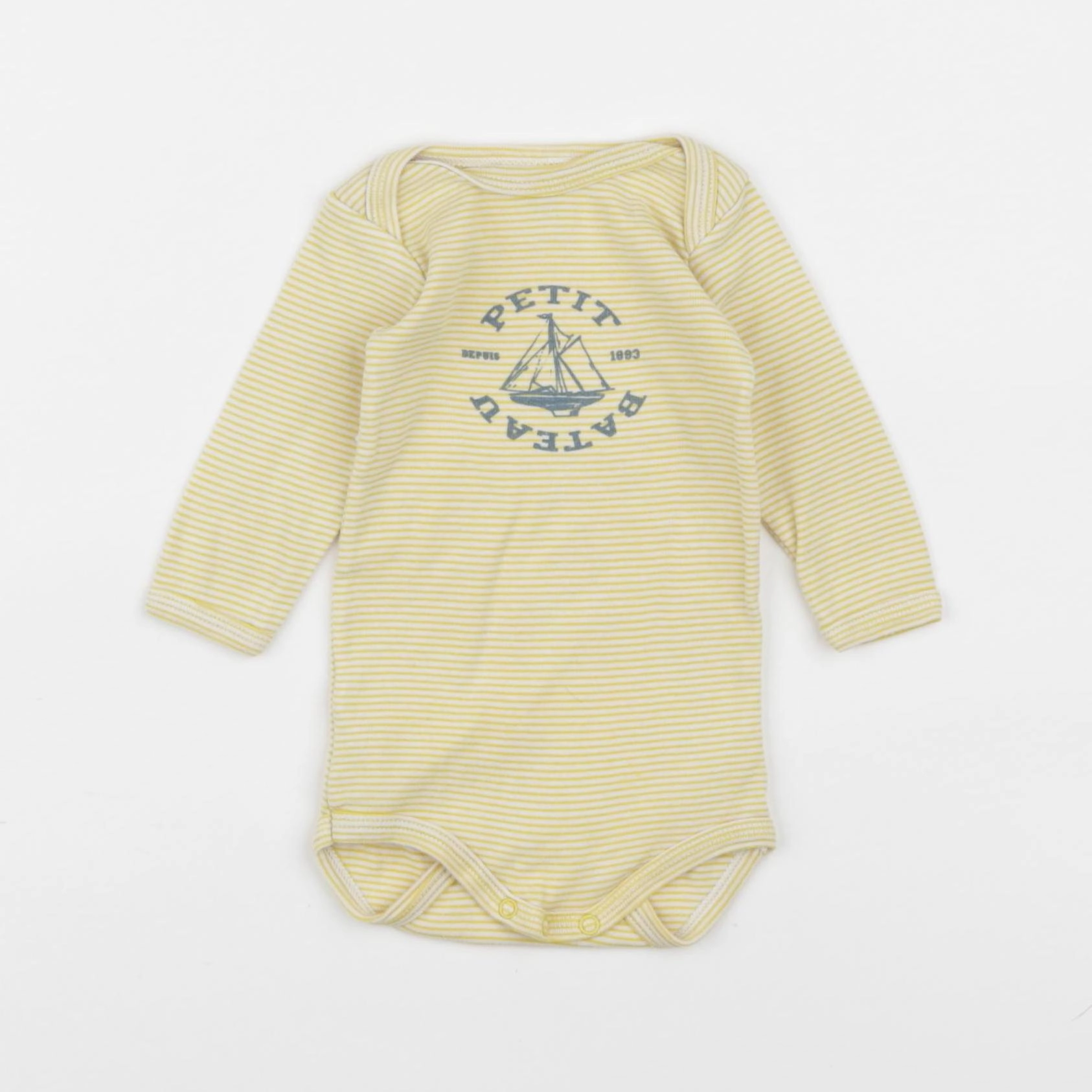 Petit Bateau - body jaune - 3 mois