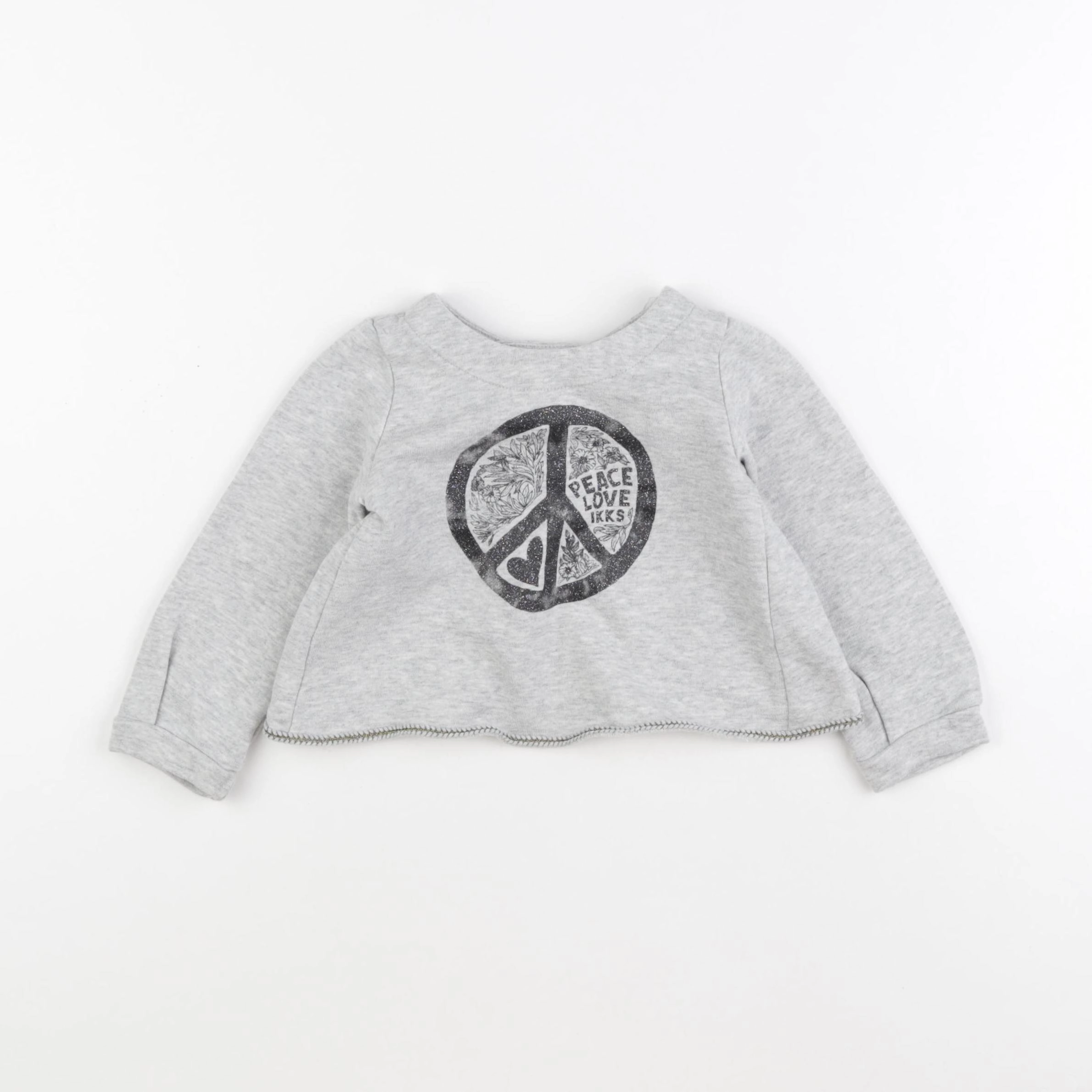 IKKS - sweat gris, argent - 2 ans