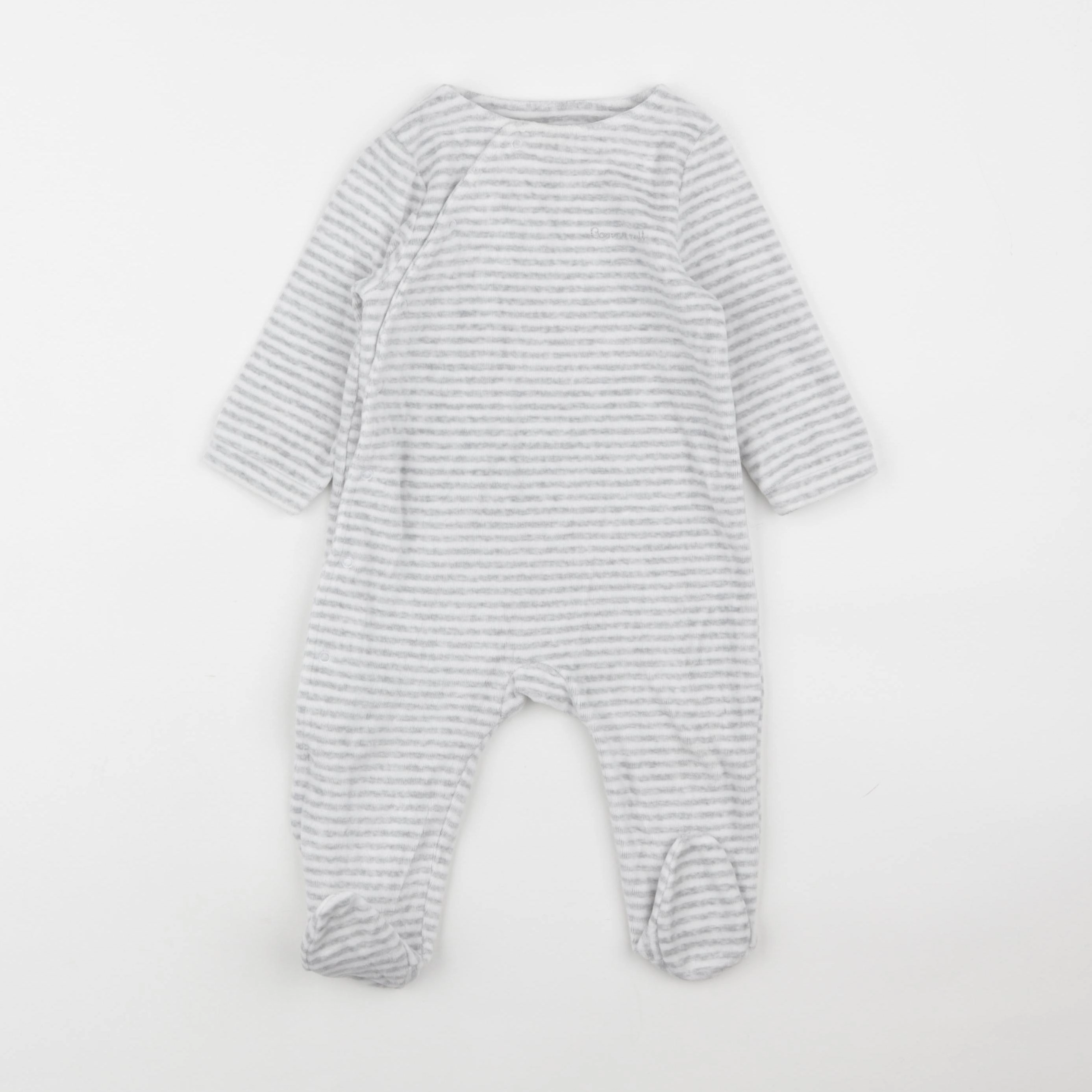 Cyrillus - pyjama velours gris - 12 mois
