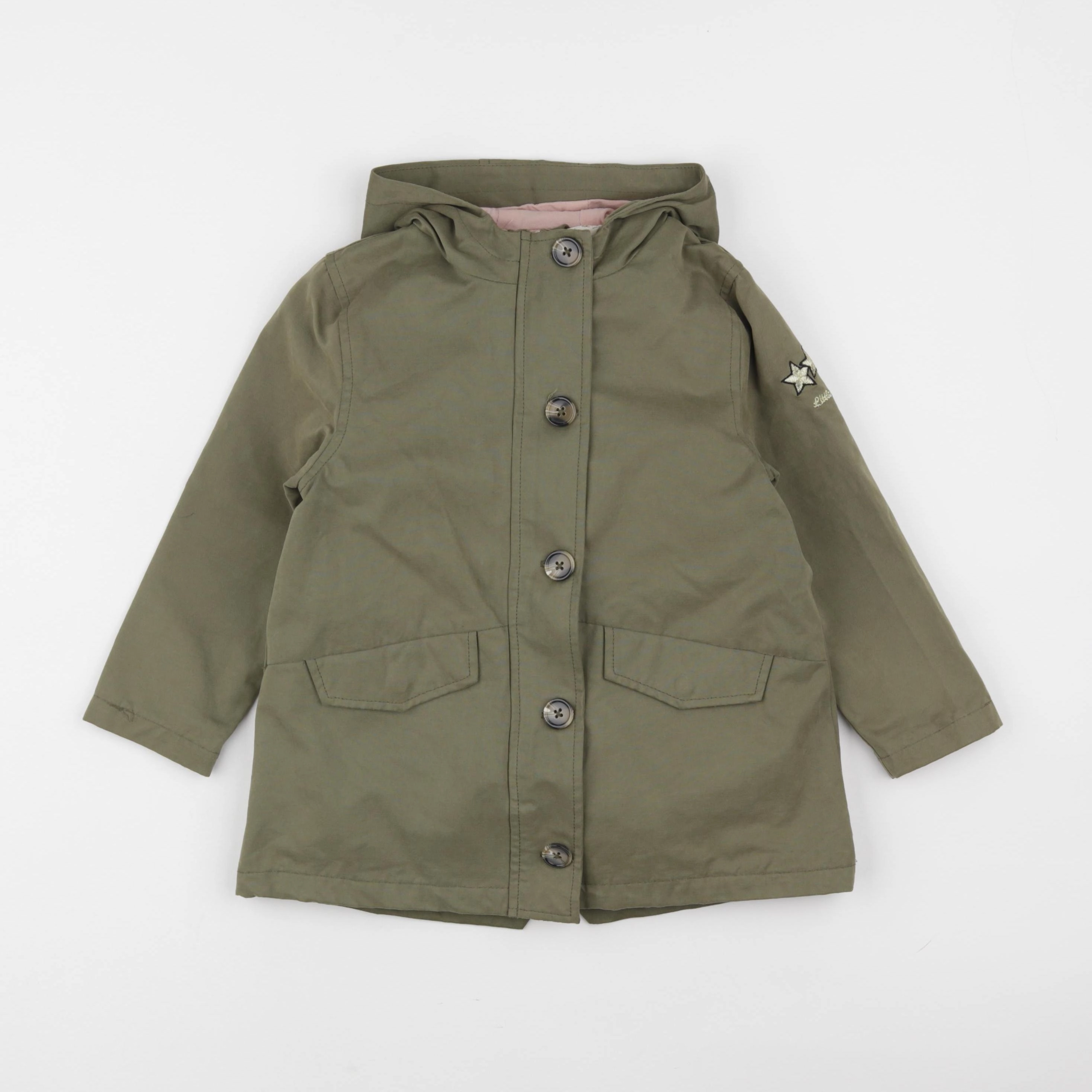Vertbaudet - manteau doublure amovible vert - 5 ans