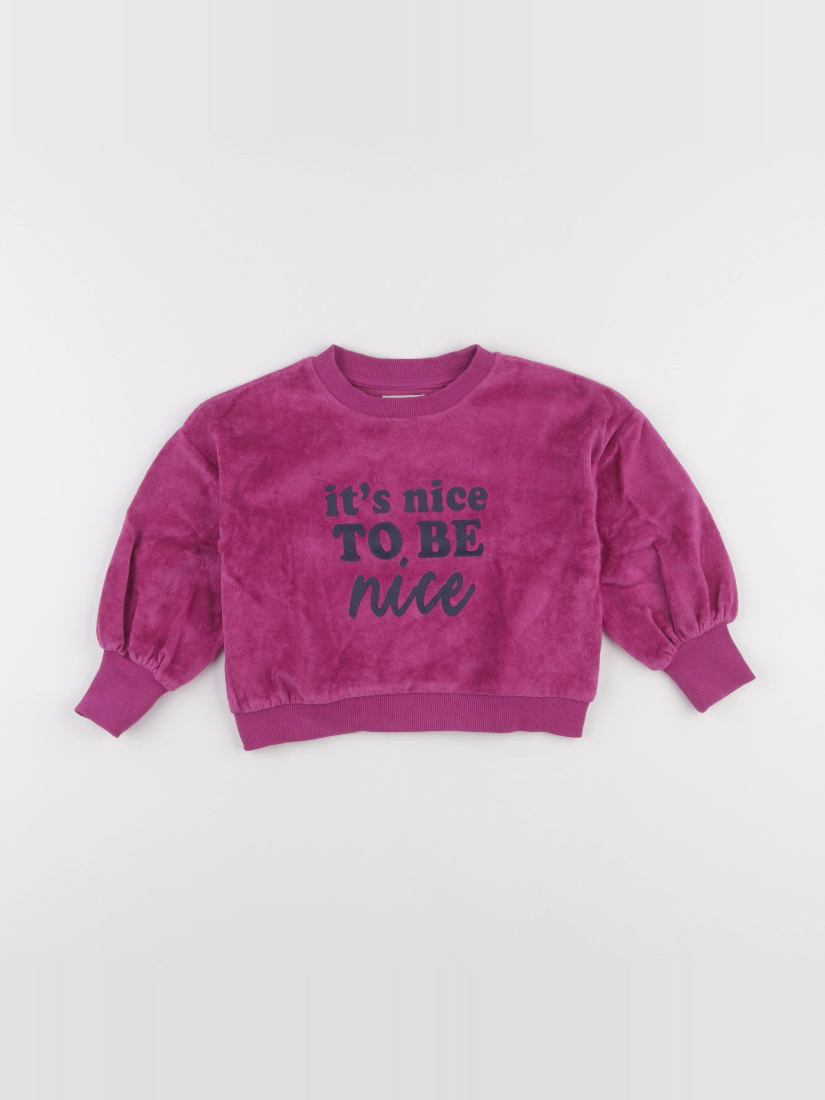 Vertbaudet - sweat violet - 2 ans