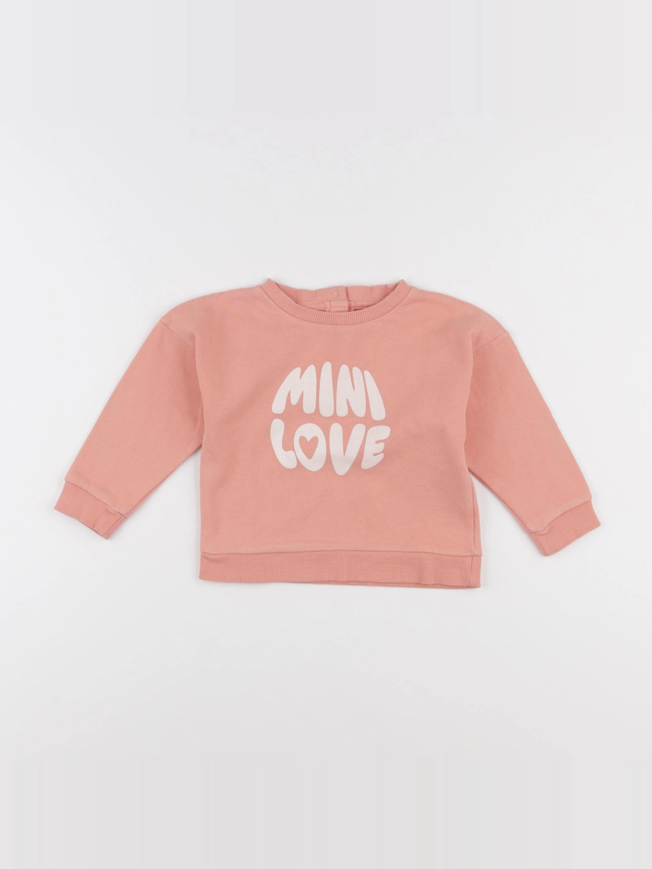 Vertbaudet - sweat orange - 24 mois