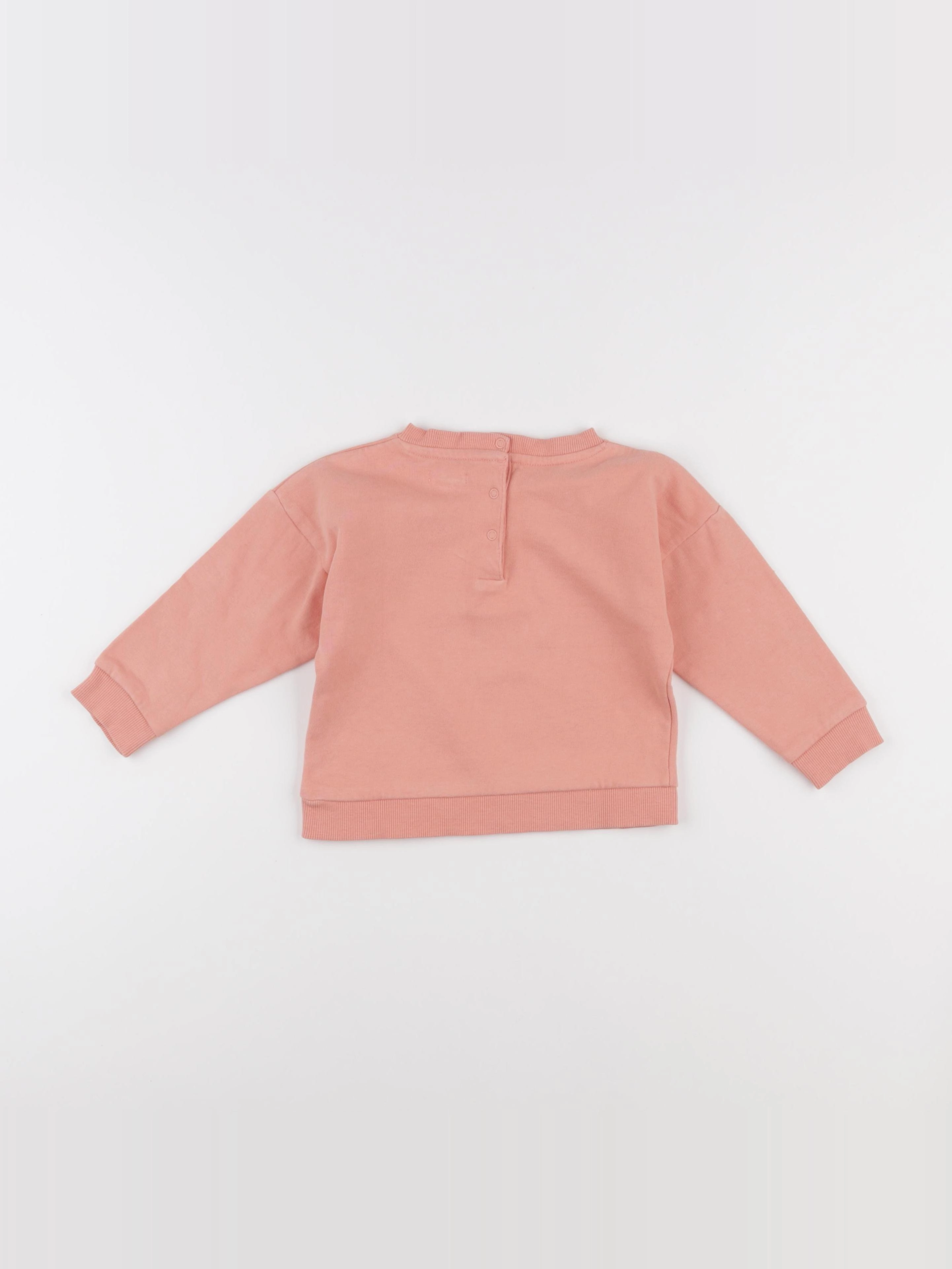 Vertbaudet - sweat orange - 24 mois