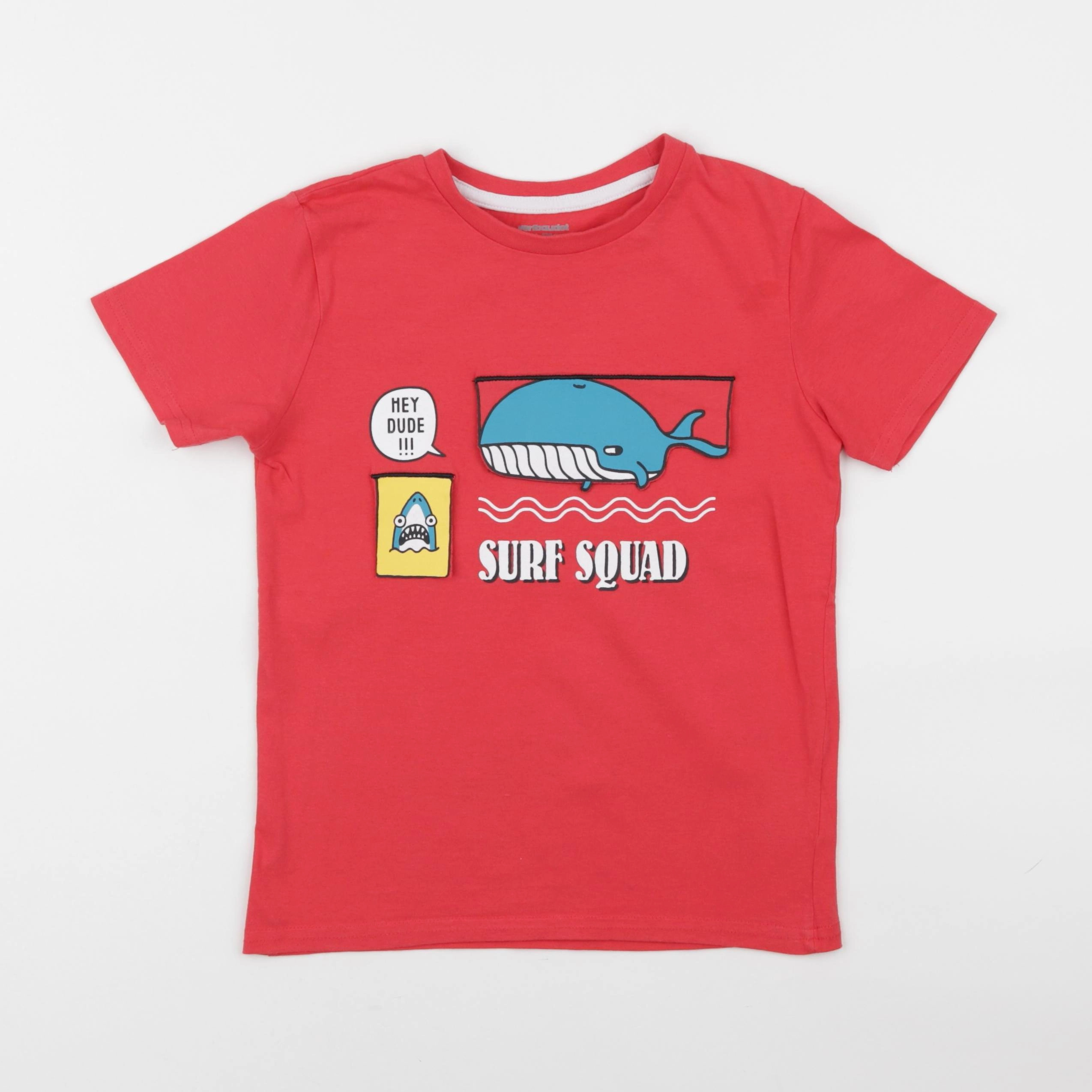 Vertbaudet - tee-shirt rouge - 8 ans