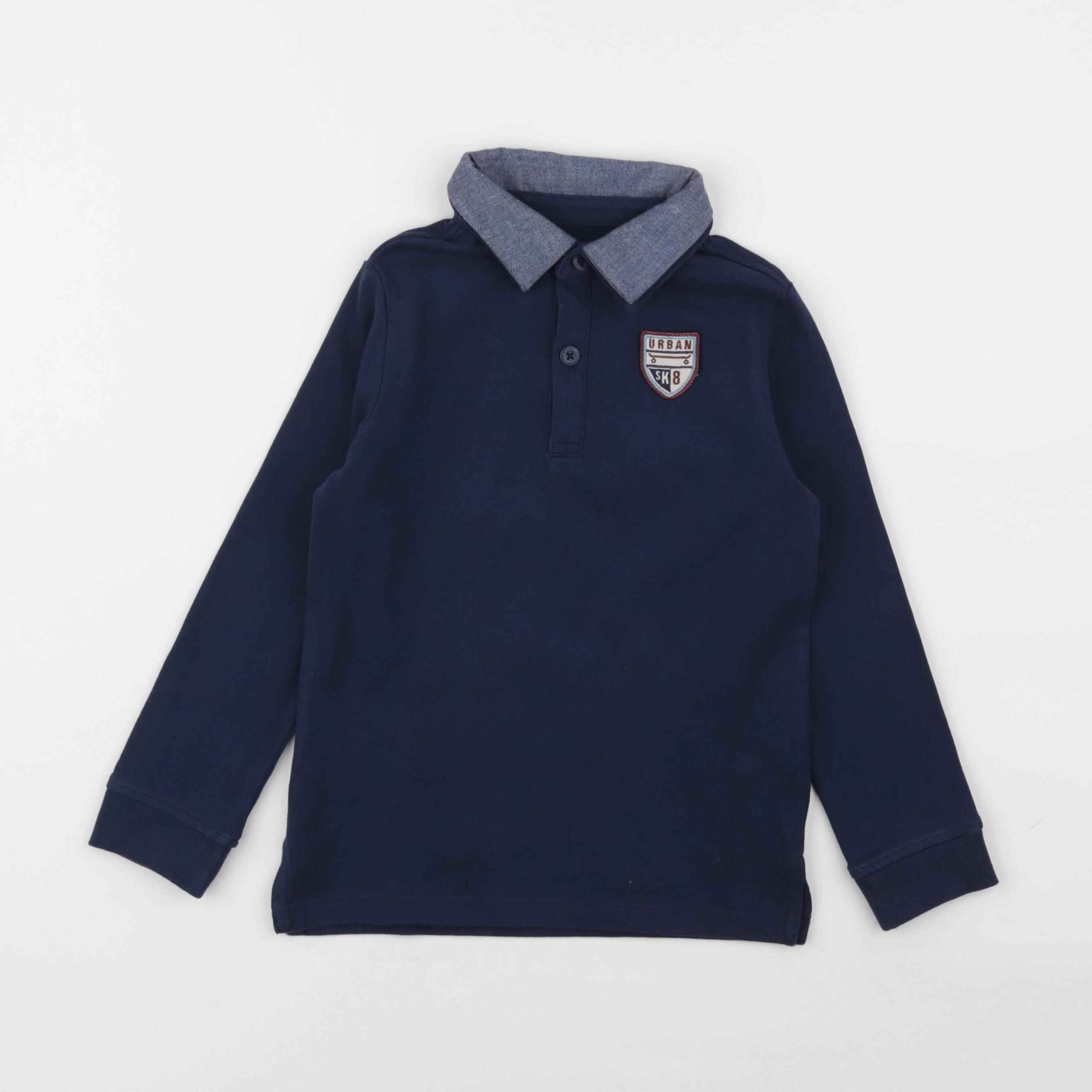 Vertbaudet - polo bleu - 6 ans