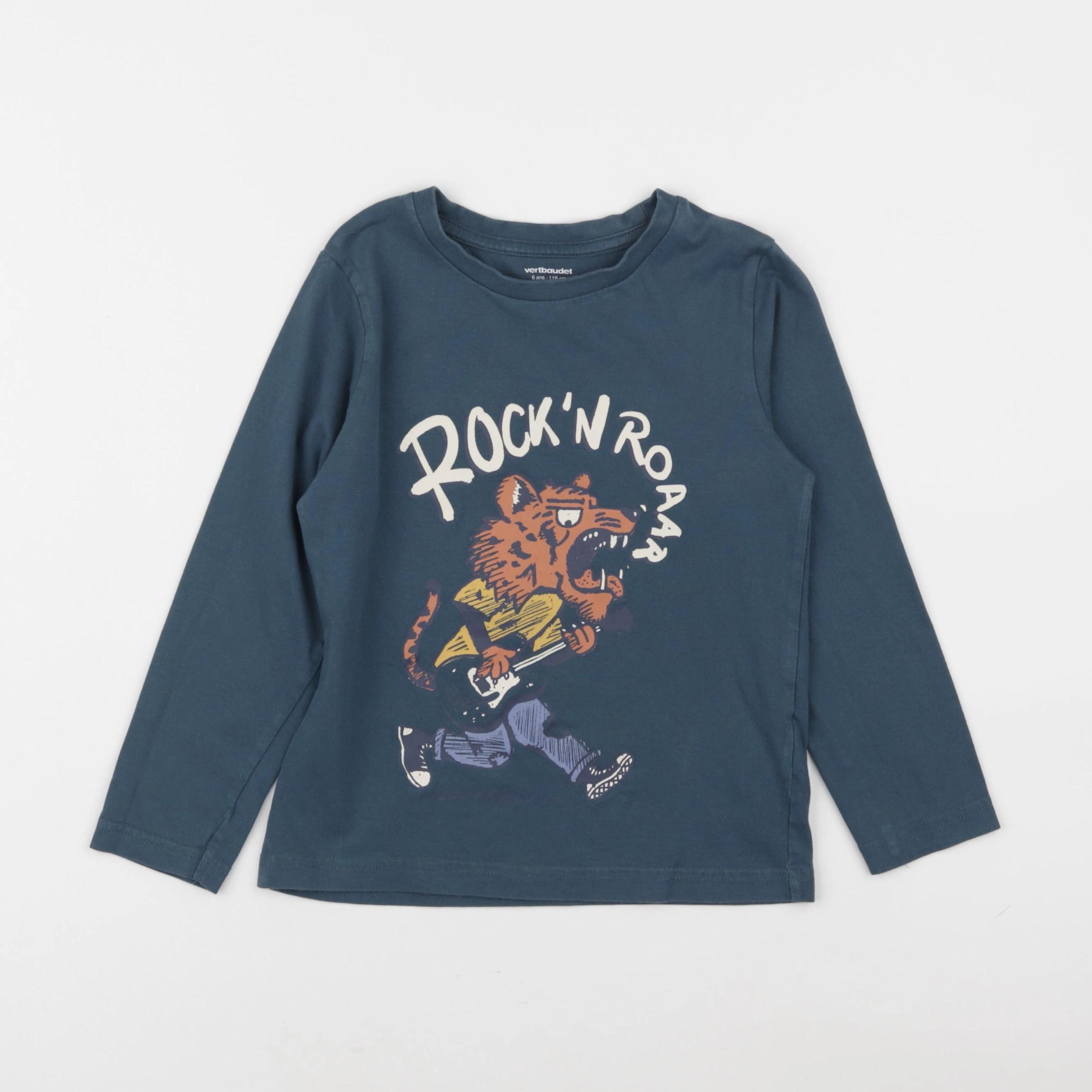 Vertbaudet - tee-shirt bleu - 6 ans