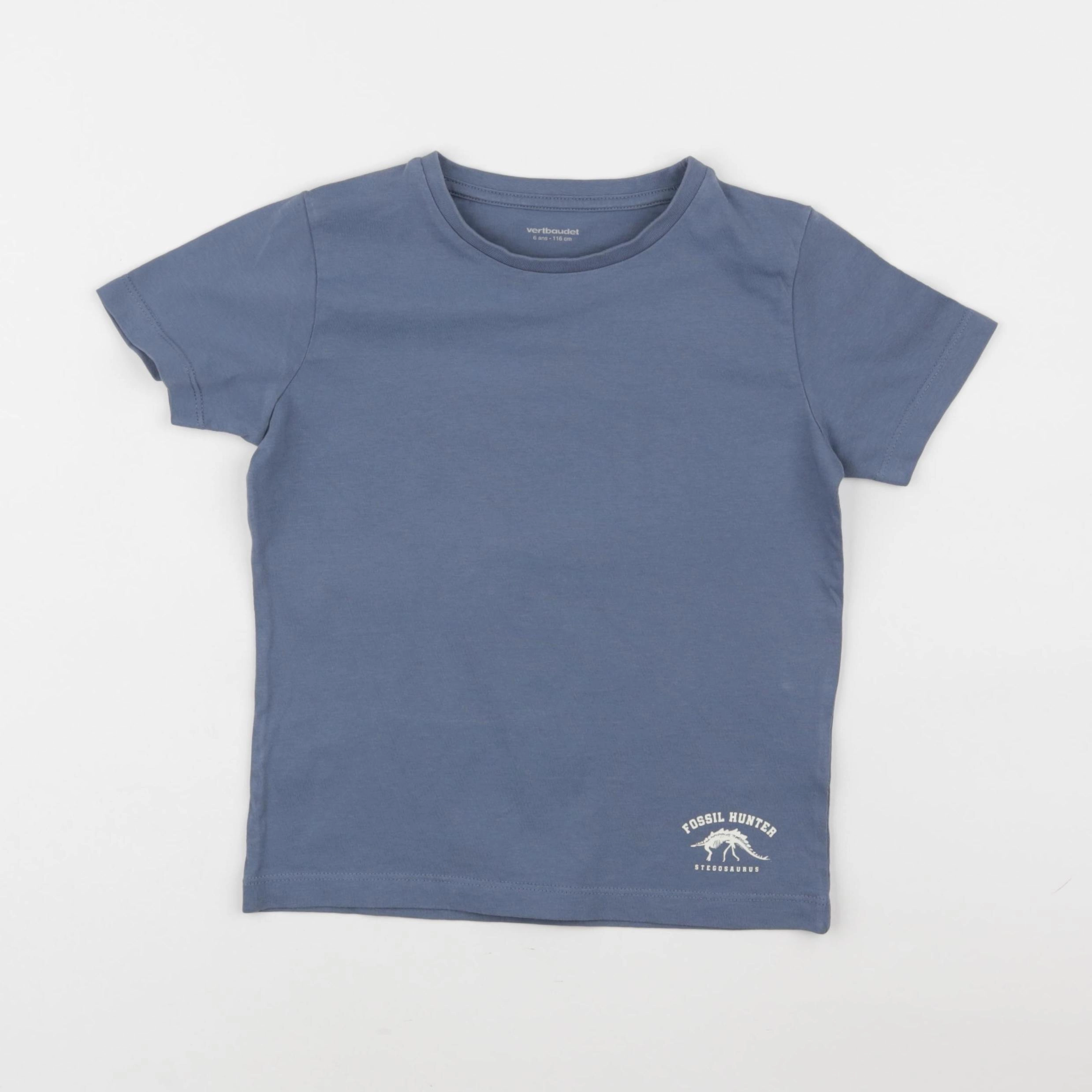 Vertbaudet - tee-shirt bleu - 6 ans