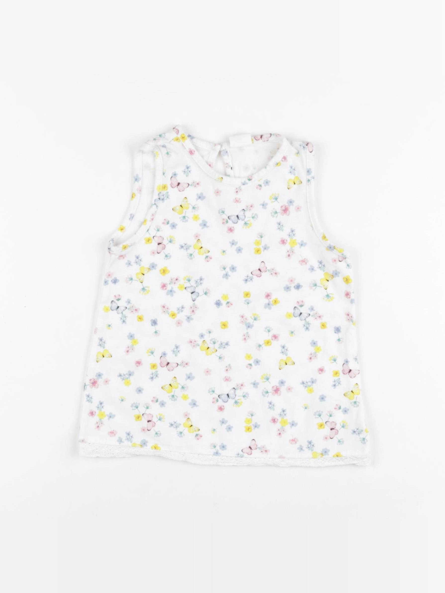 H&M - débardeur blanc - 1 an à 2 ans
