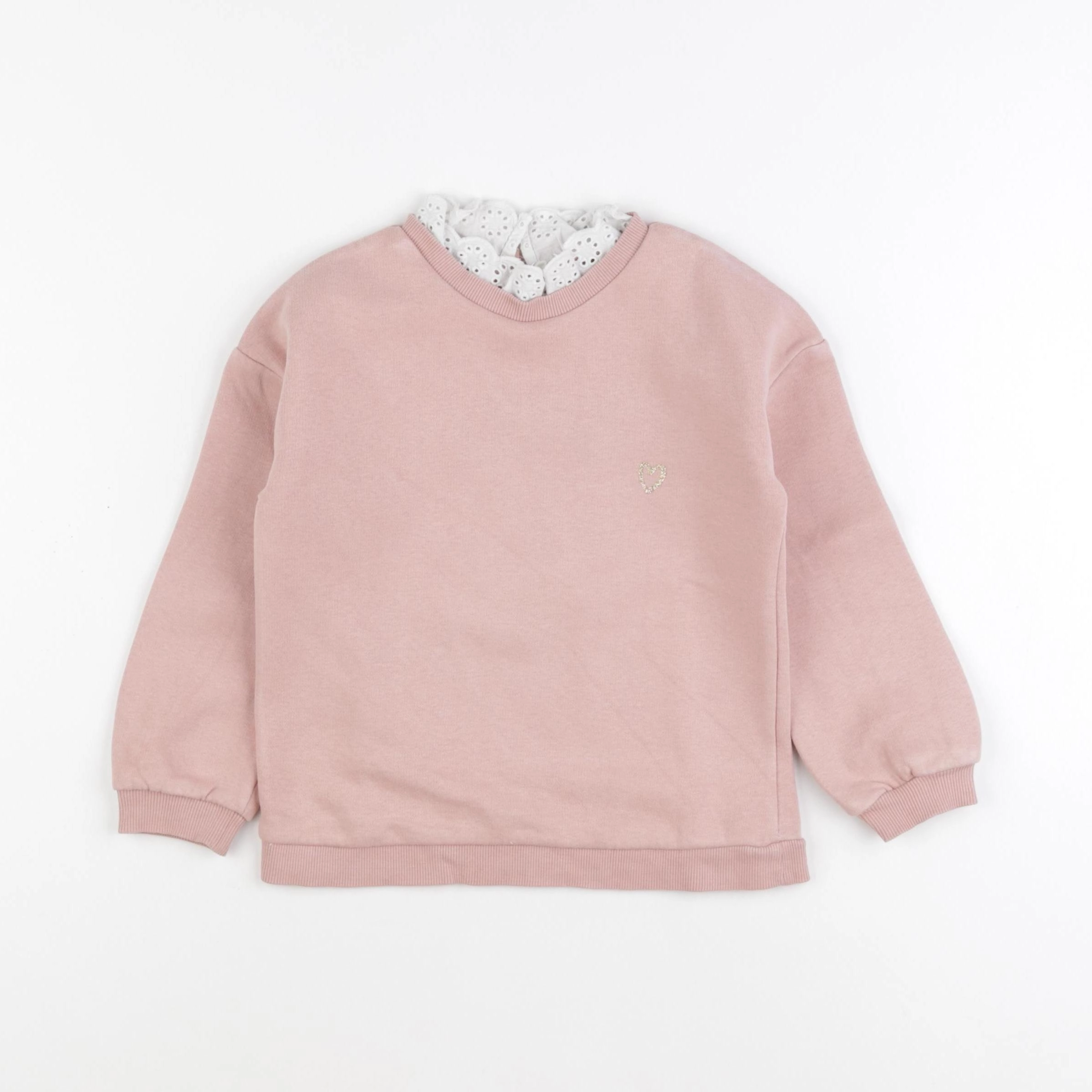 Vertbaudet - sweat rose - 4 ans