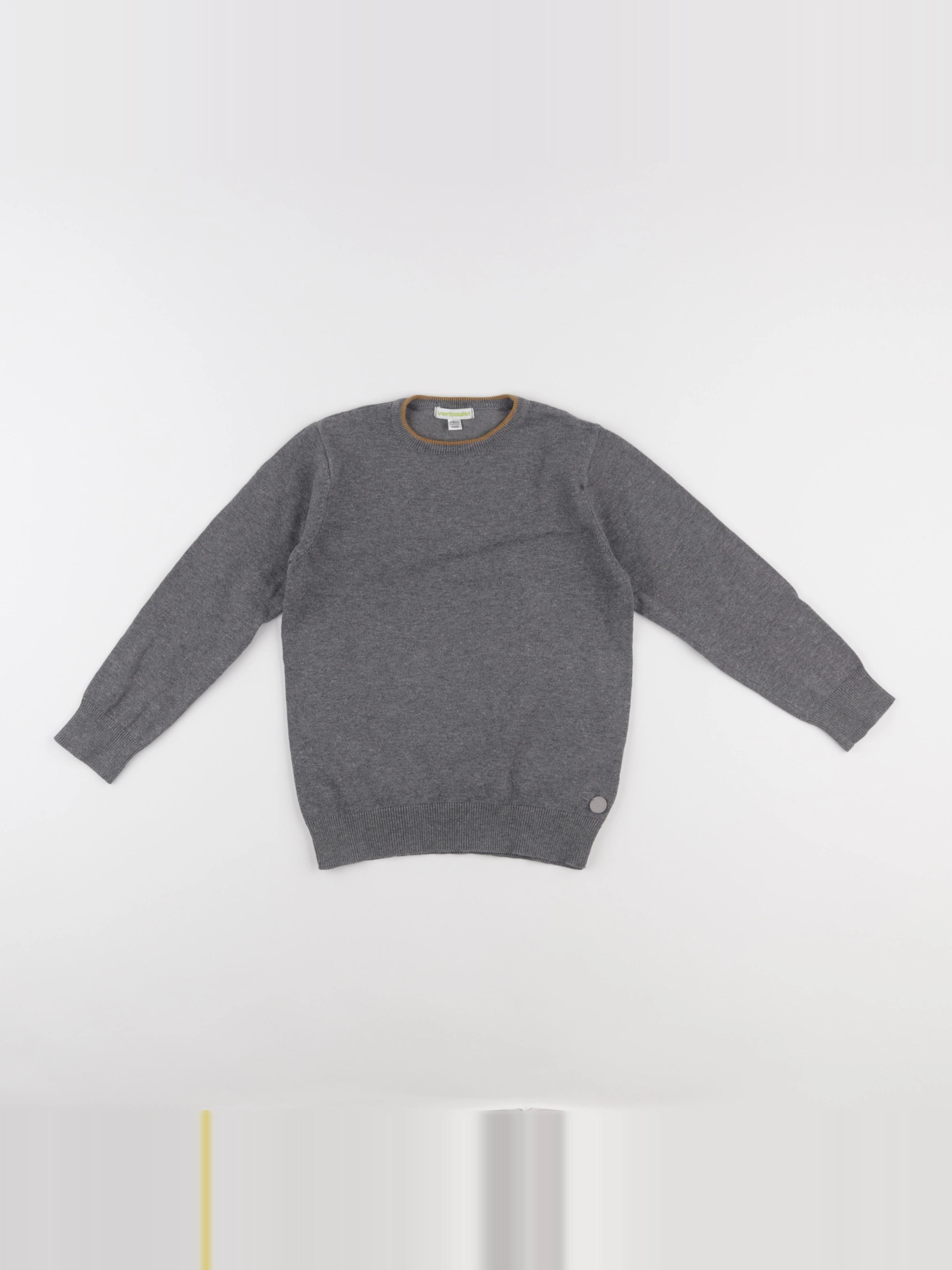 Vertbaudet - pull gris - 6 ans