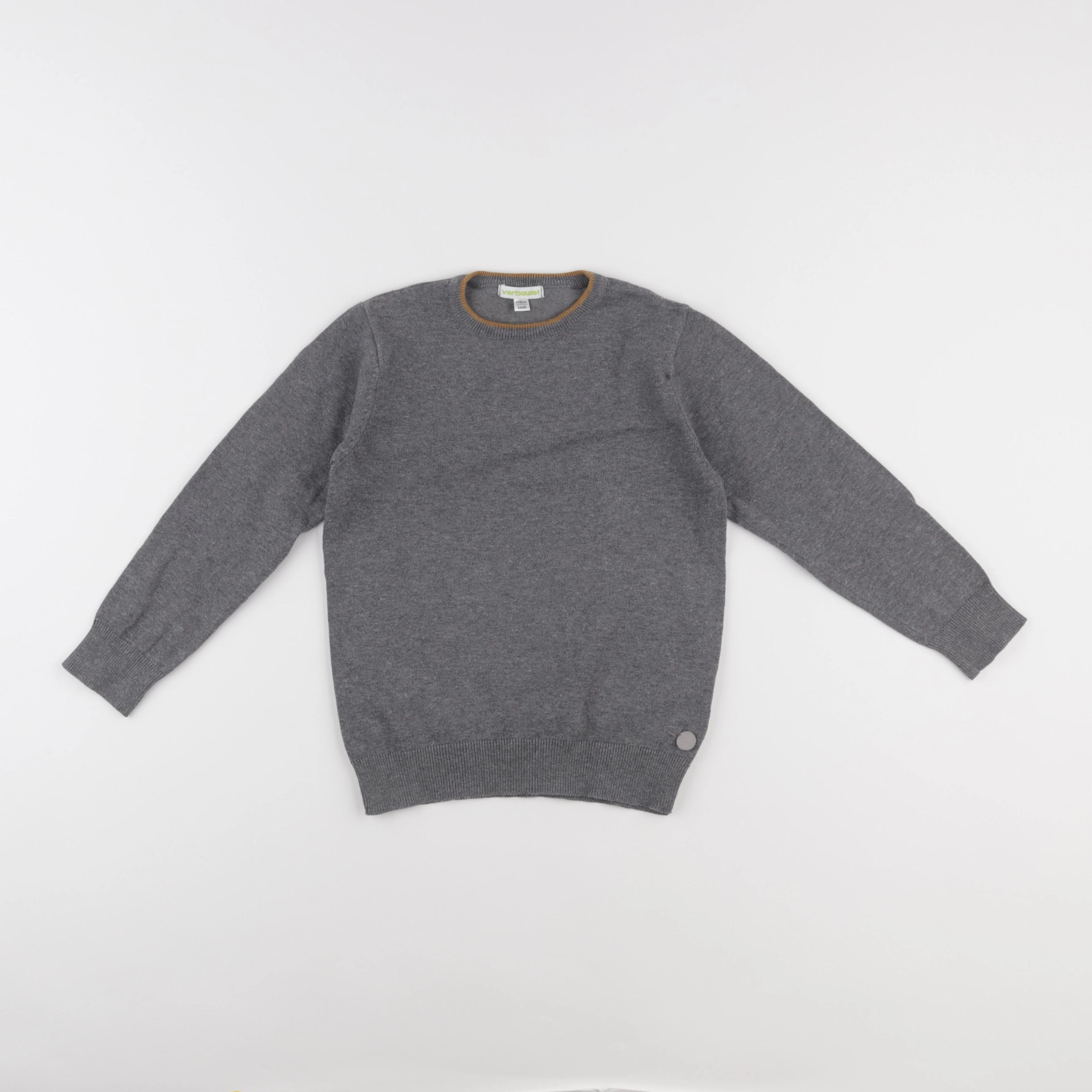 Vertbaudet - pull gris - 6 ans
